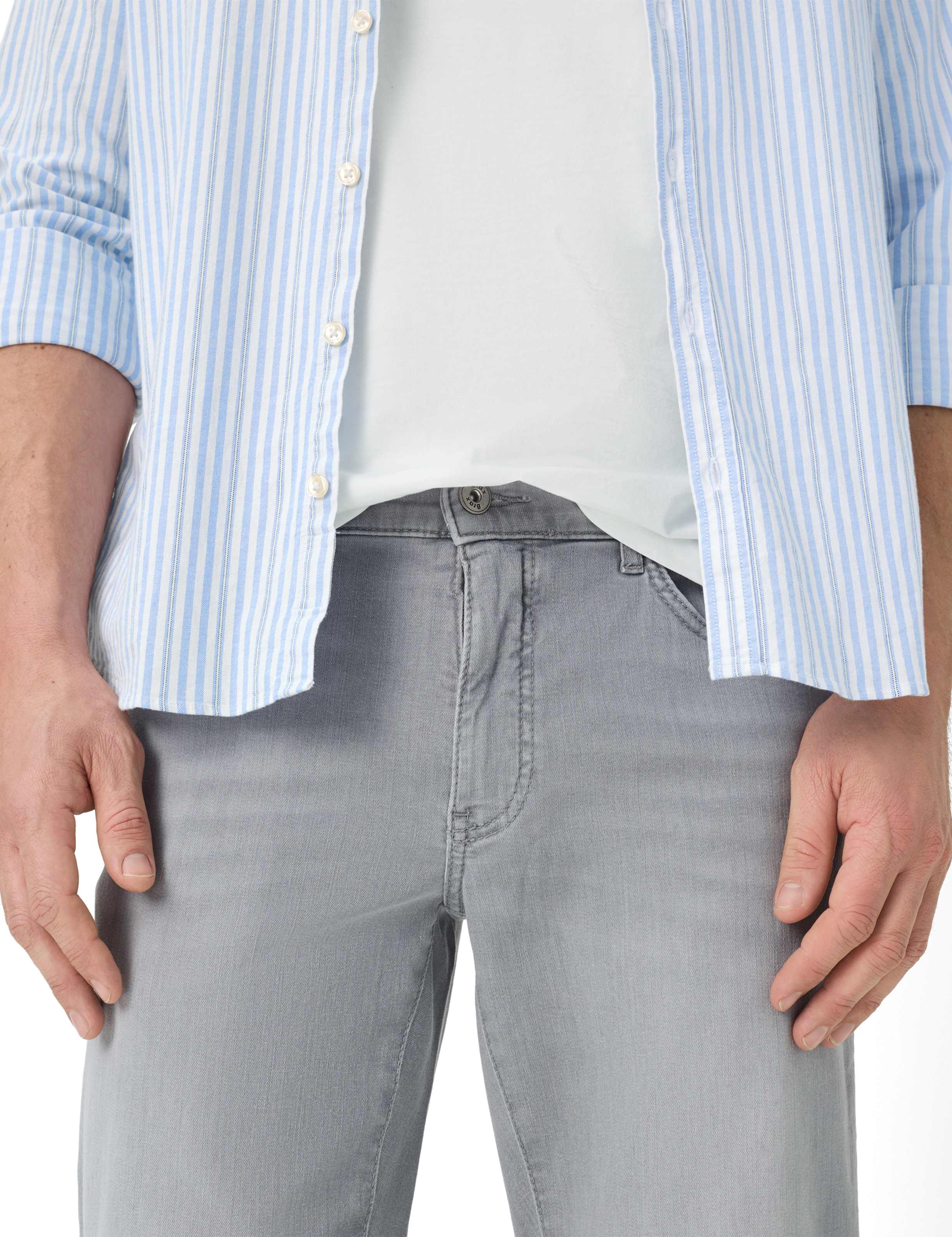 Homme Style CADIZ Denim Gris Moyen Straight Fit Détail 2