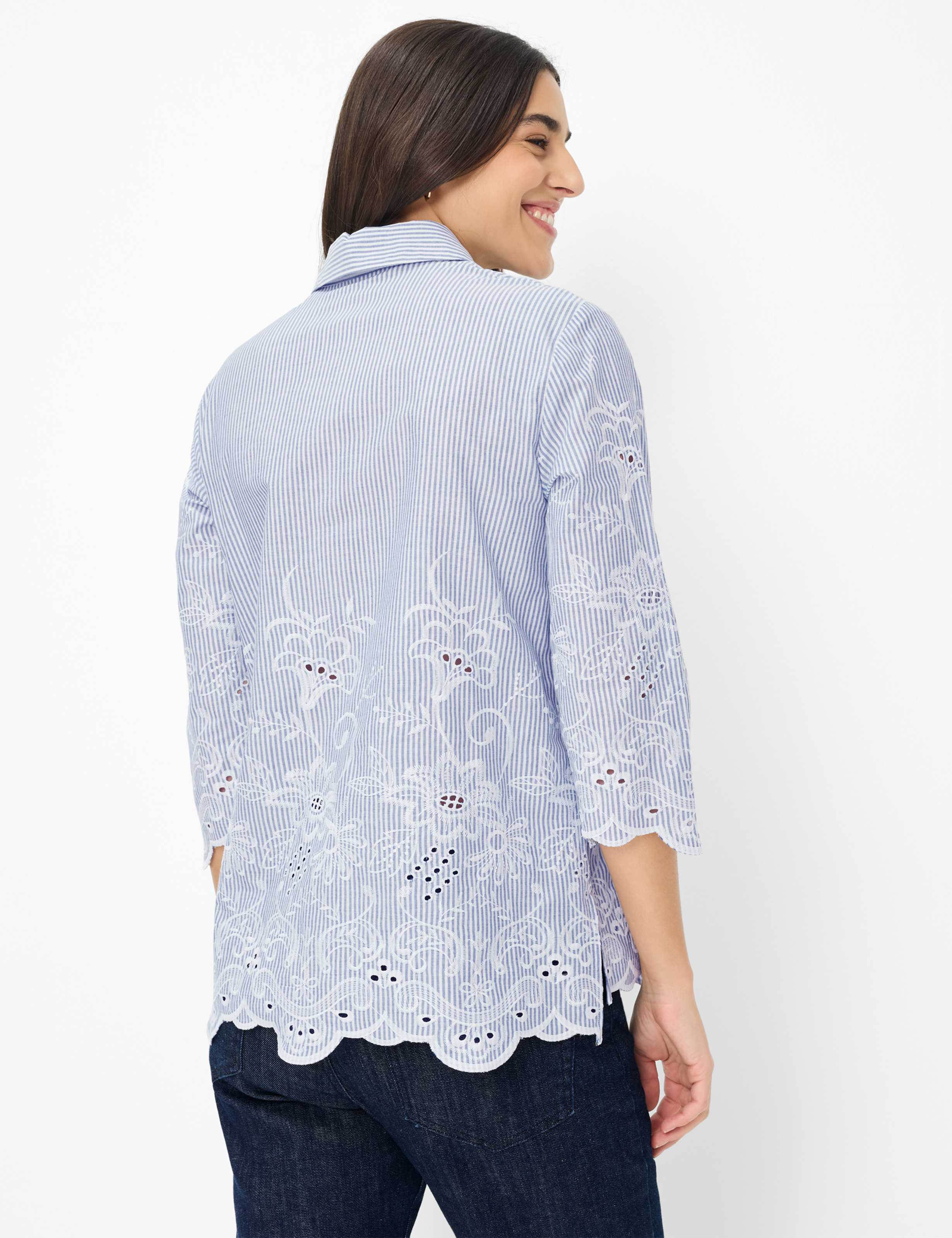 Thumbnail - Brax Damen Bluse Style VICKI vintage blue, hellblau, Gr. 36