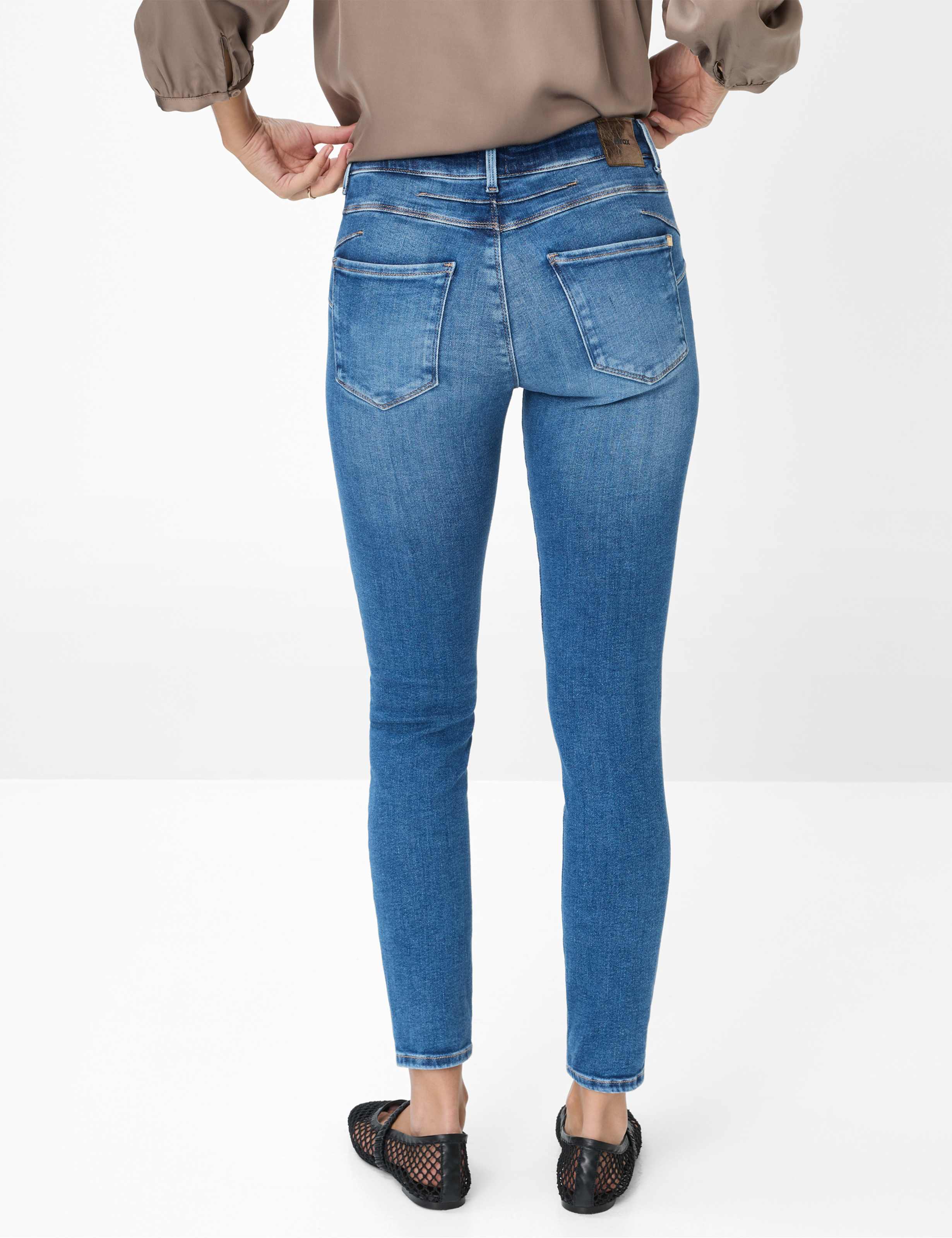Thumbnail - Brax Damen Röhrenjeans Style ANA USED REGULAR BLUE, denim blau, Gr. 40L
