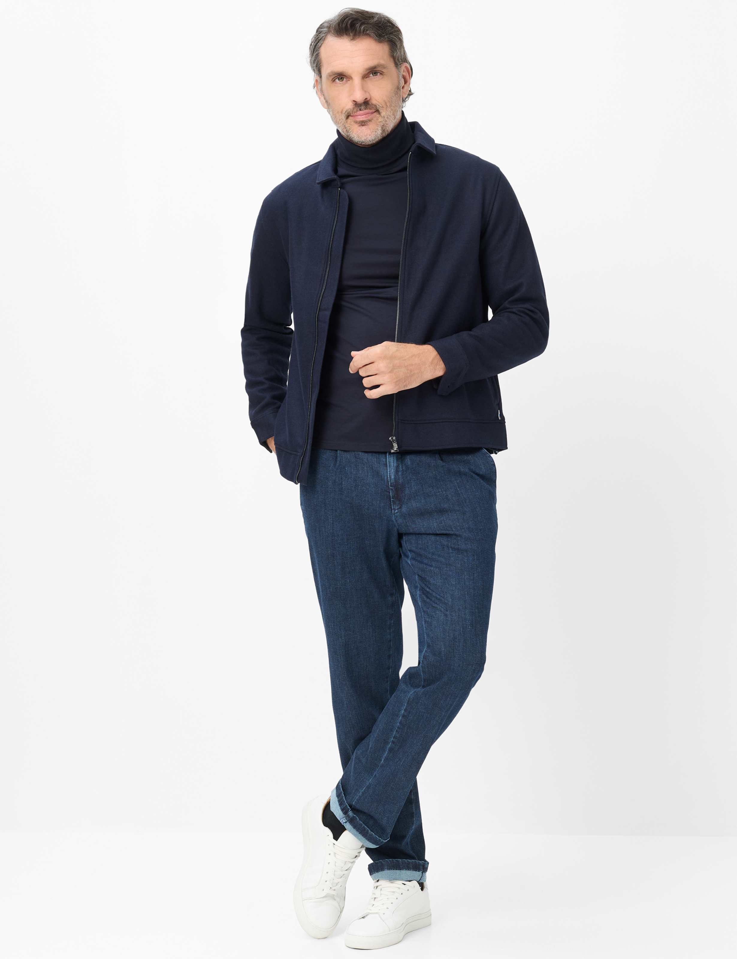 Herren Style LUIS Denim Blau Regular Fit Model Outfit