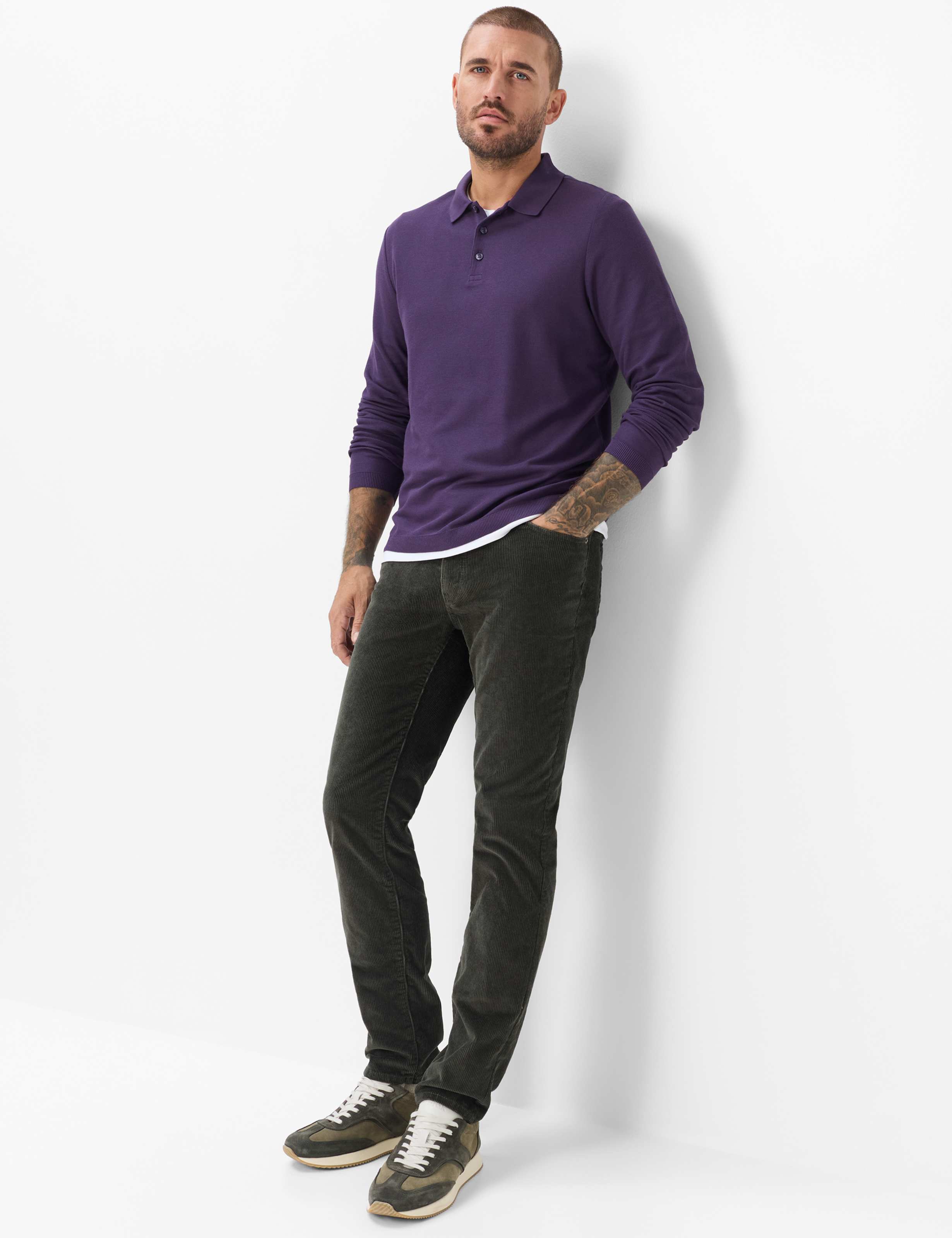 Men Style CADIZ Green – Olive Straight fit Model Outfit