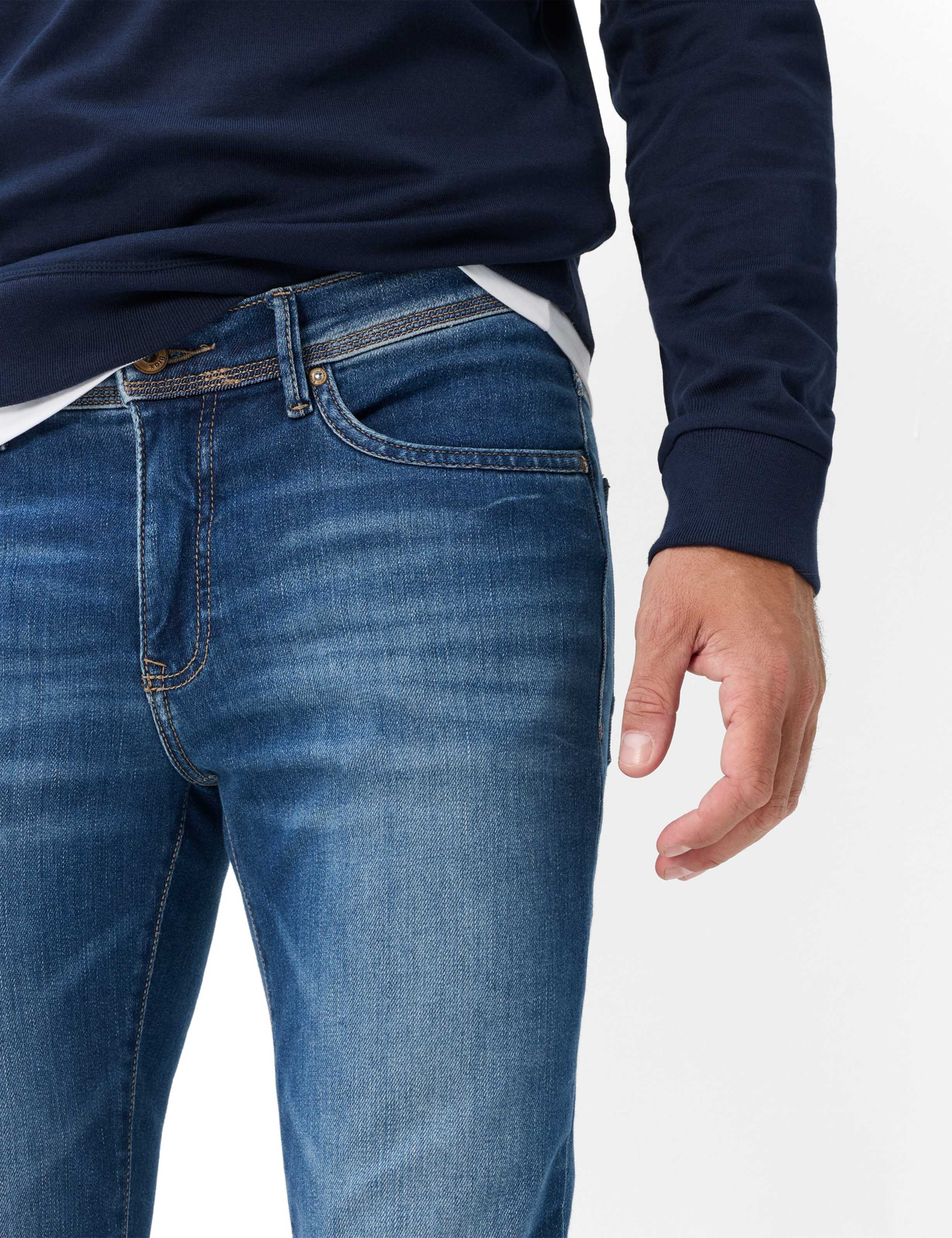 Heren Style CHRIS Denim Blauw Regular Slim Fit Detail 2