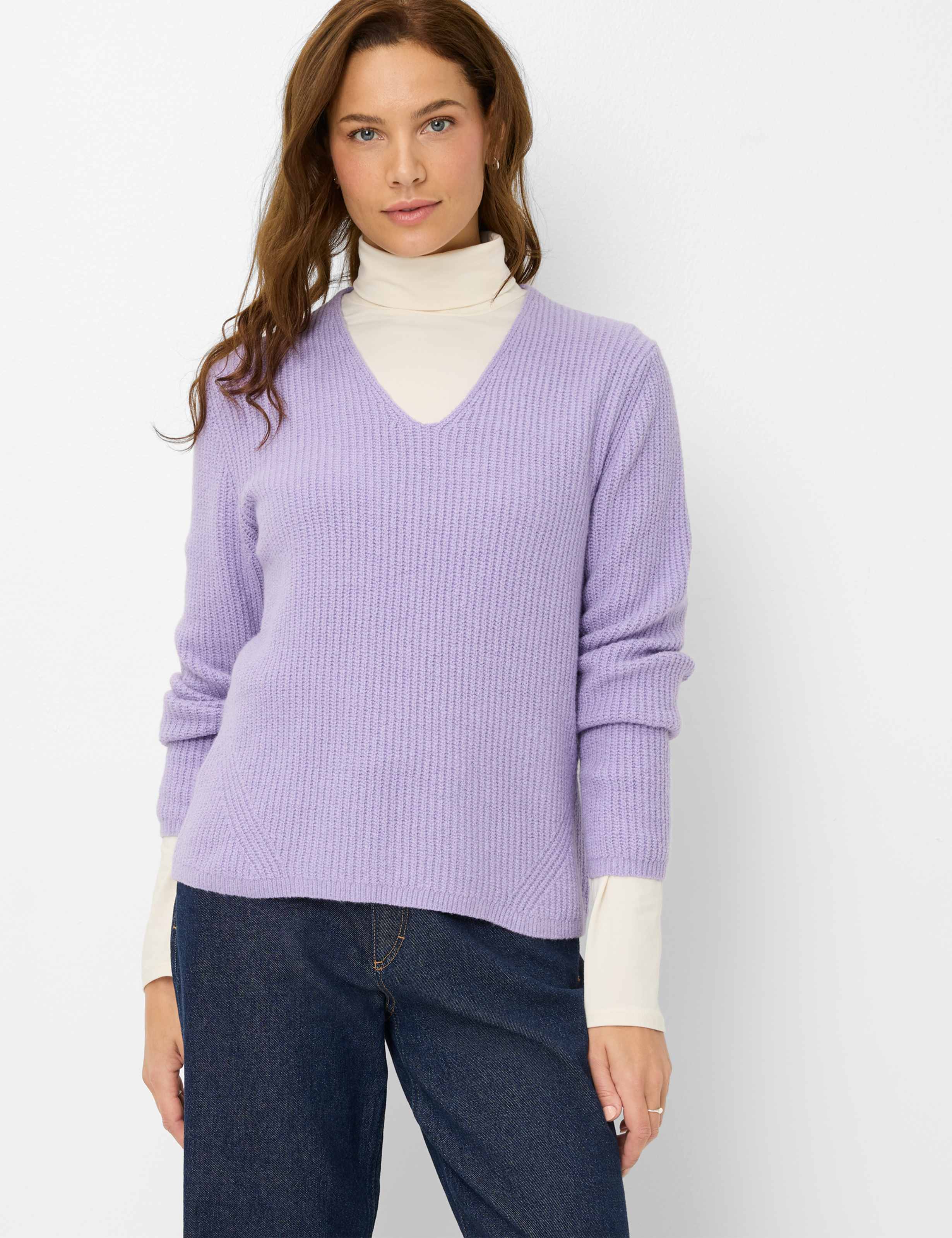 Thumbnail - Brax Damen Strickpullover Style LANA gentle lilac, helles lila, Gr. 34