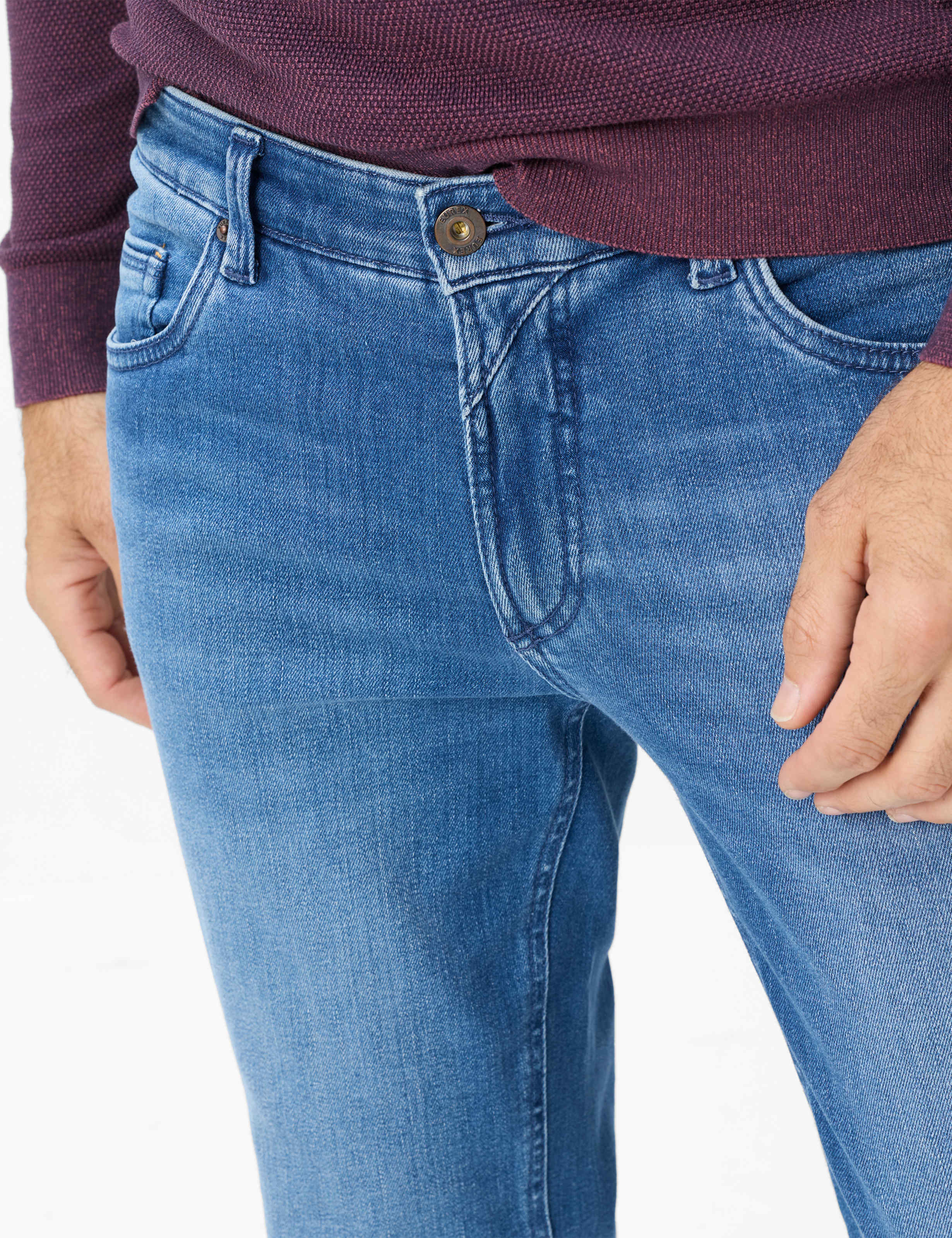 Herren Style LUKE Denim Blau Regular Fit Detail 2