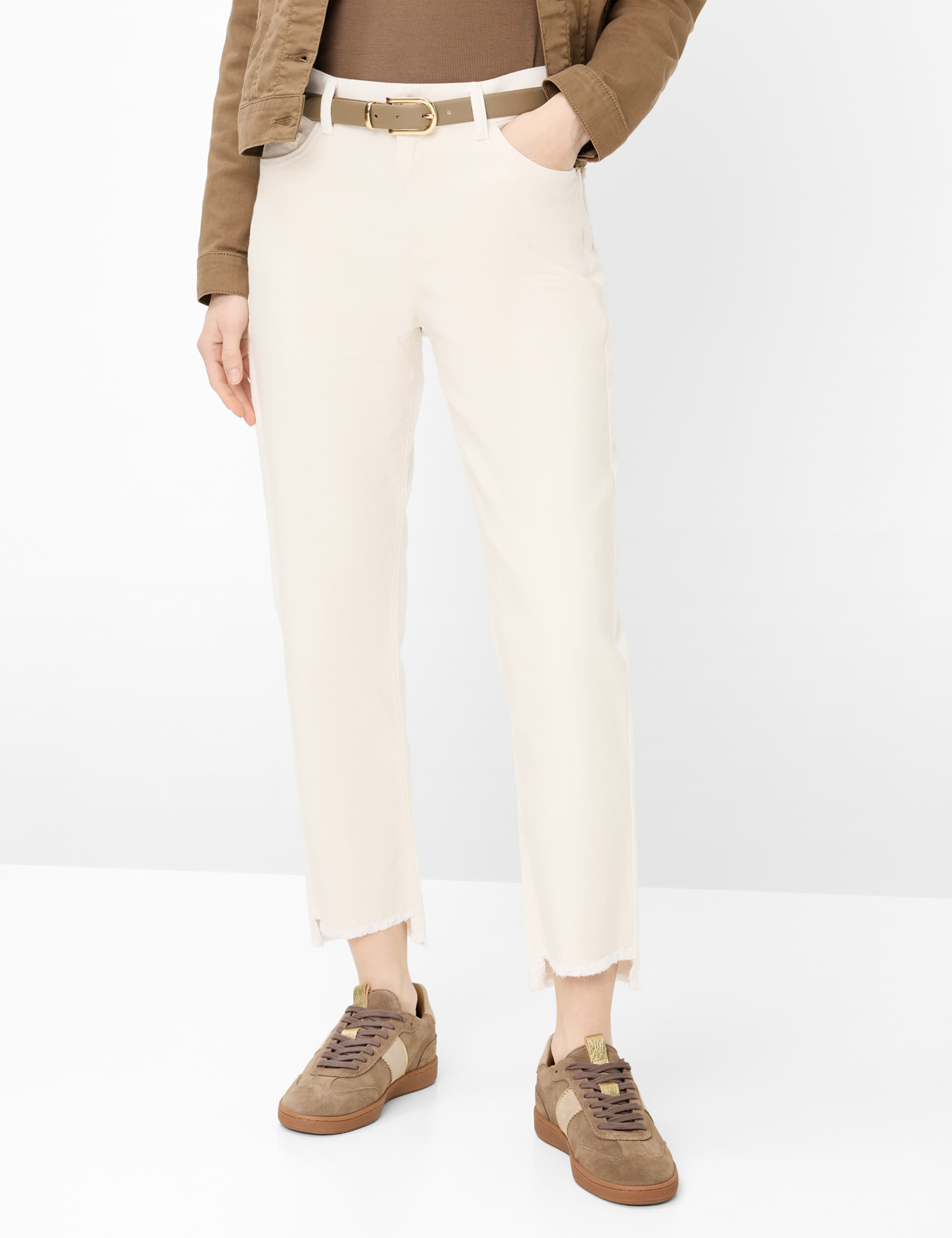 Thumbnail - Brax Damen Five-Pocket-Hose Style MADISON S SOFT ECRU, denim cremeweiß, Gr. 40