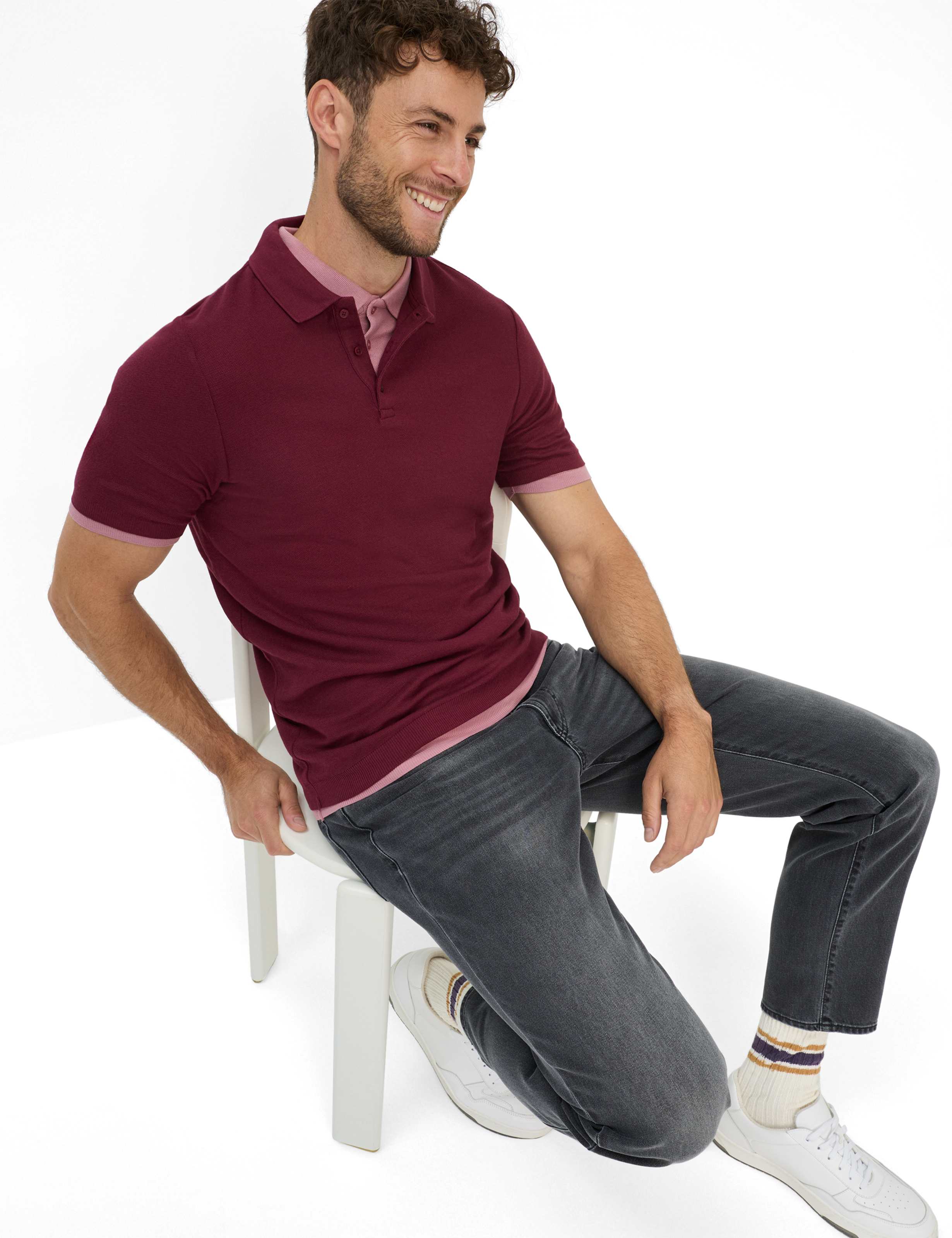 Herren Style PARVIS Dunkelrot  Detail 1