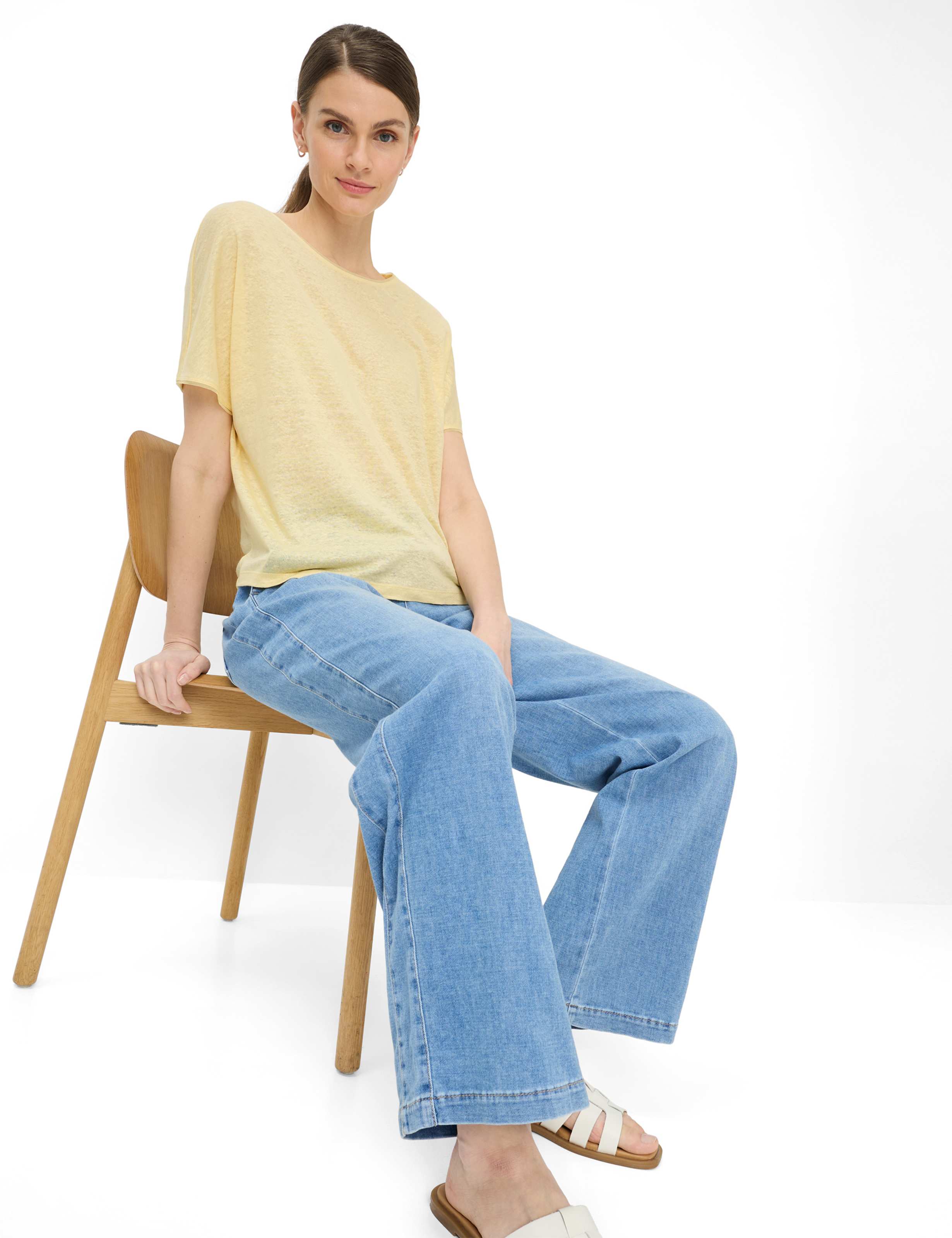 Femme Style MAINE Bleu Clair Wide Leg Détail 1