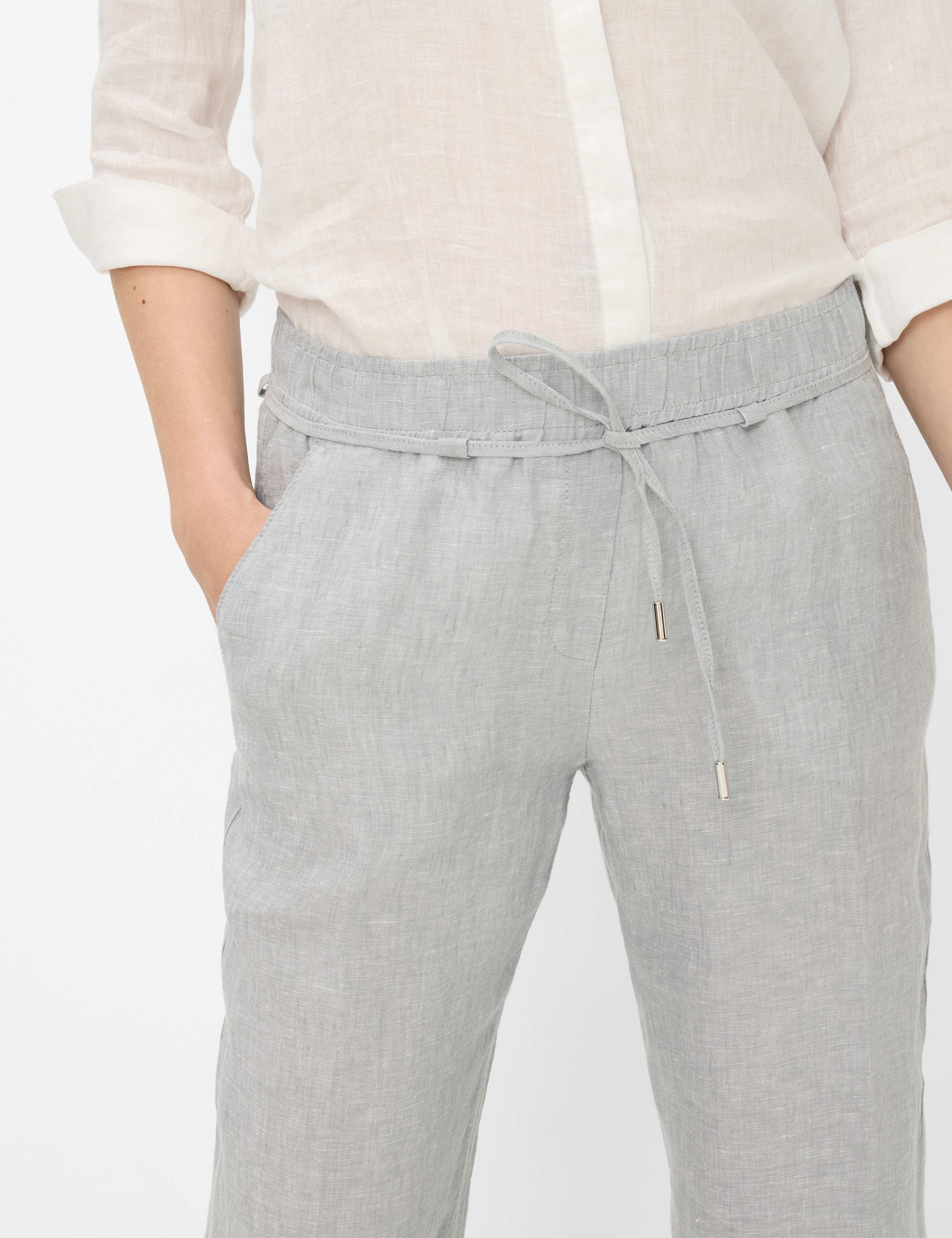 Damen Style FARINA Hellgrau Wide Leg Detail 2