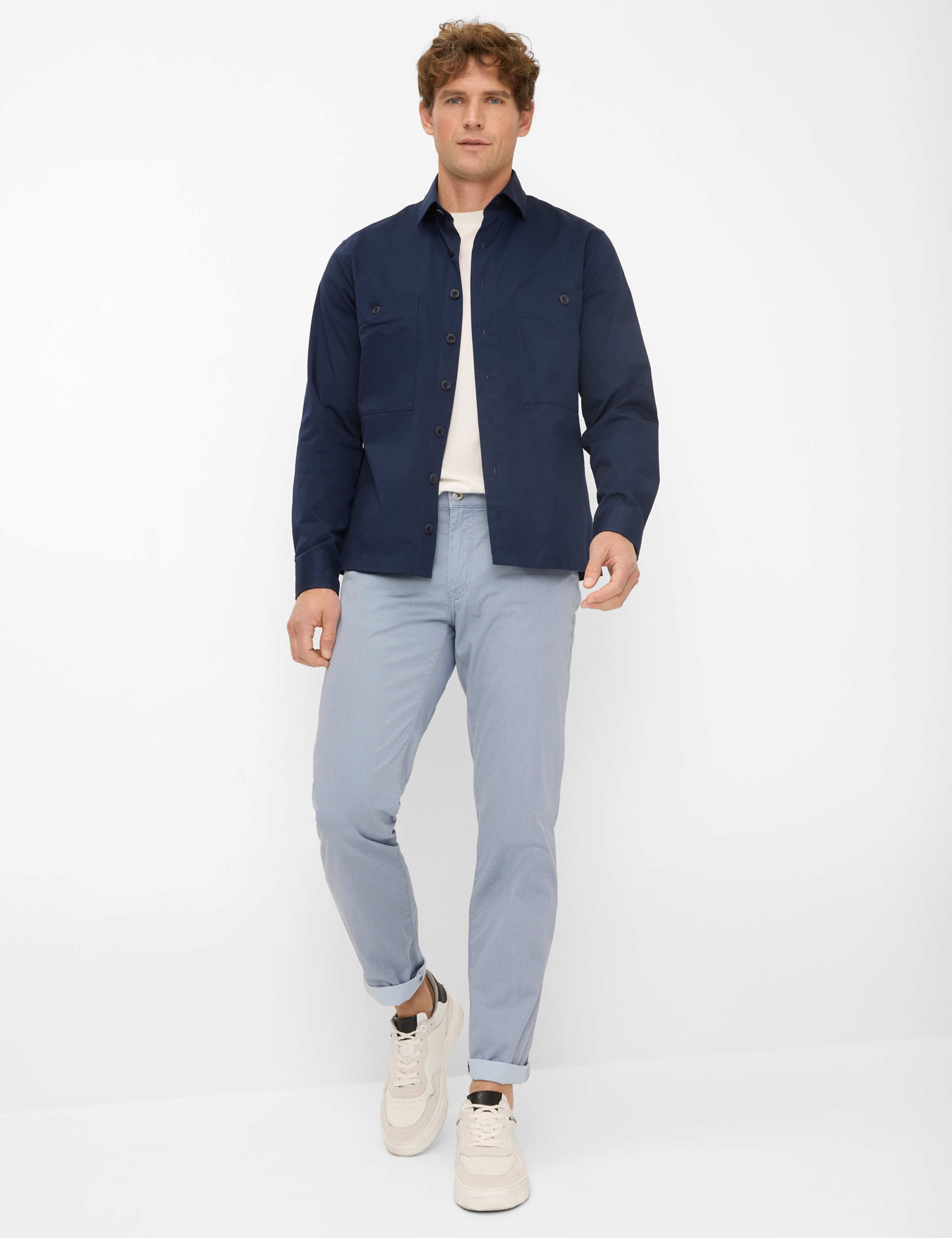 Men Style CADIZ Blue Straight Fit Model Outfit