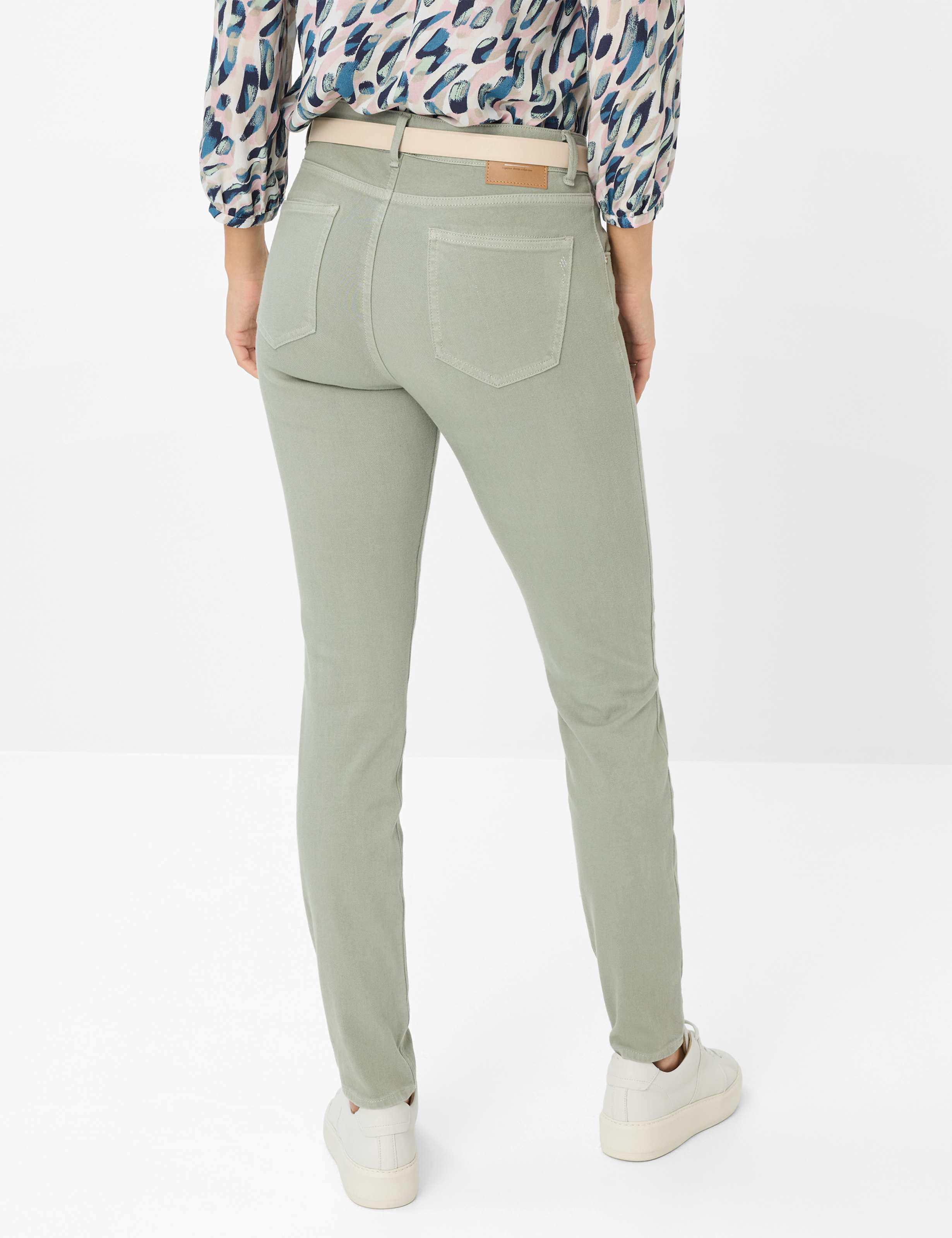 Women Style SHAKIRA Denim Light Green Slim Fit Model back
