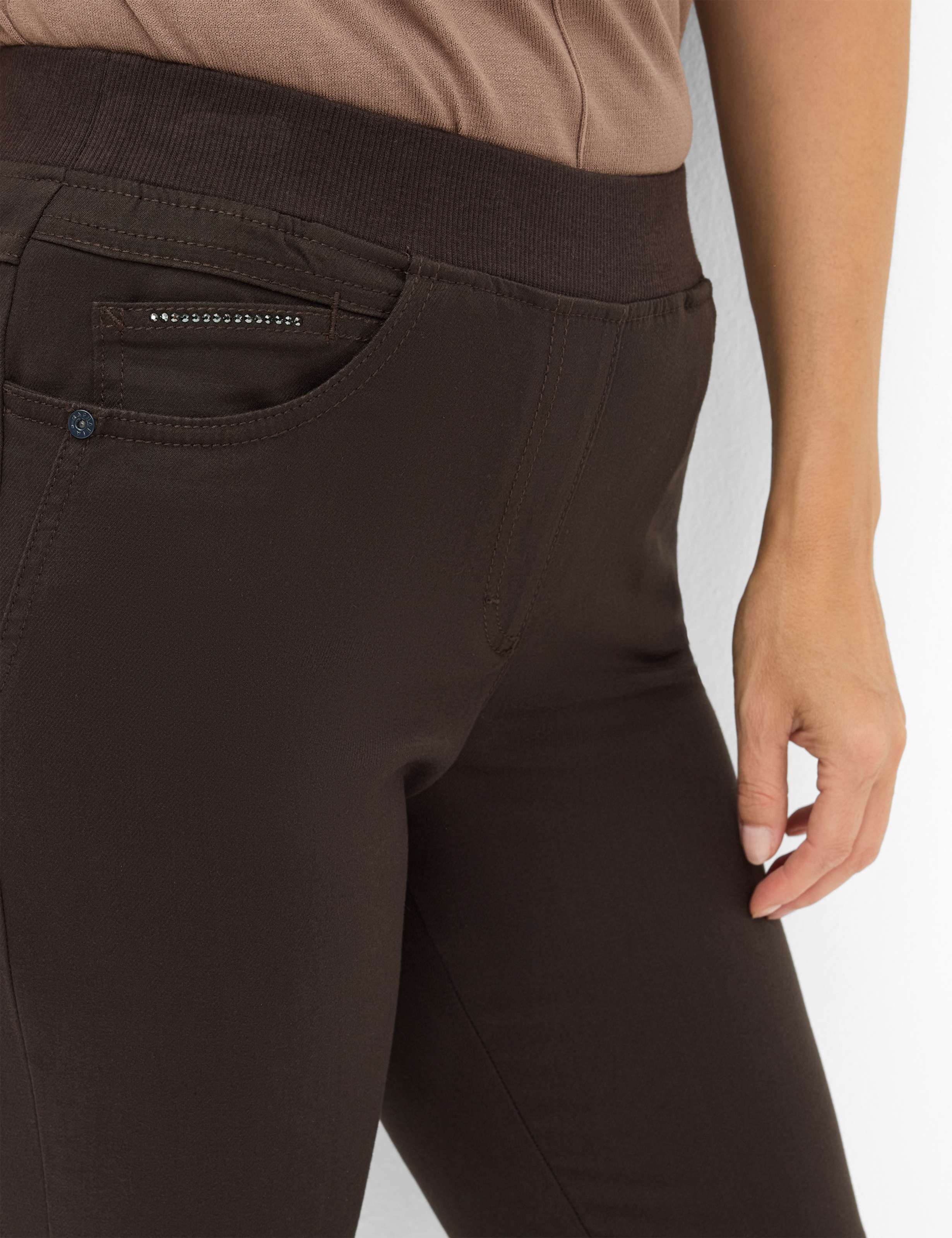 Dames Style PAMINA Donkerbruin Slim Fit Detail 2
