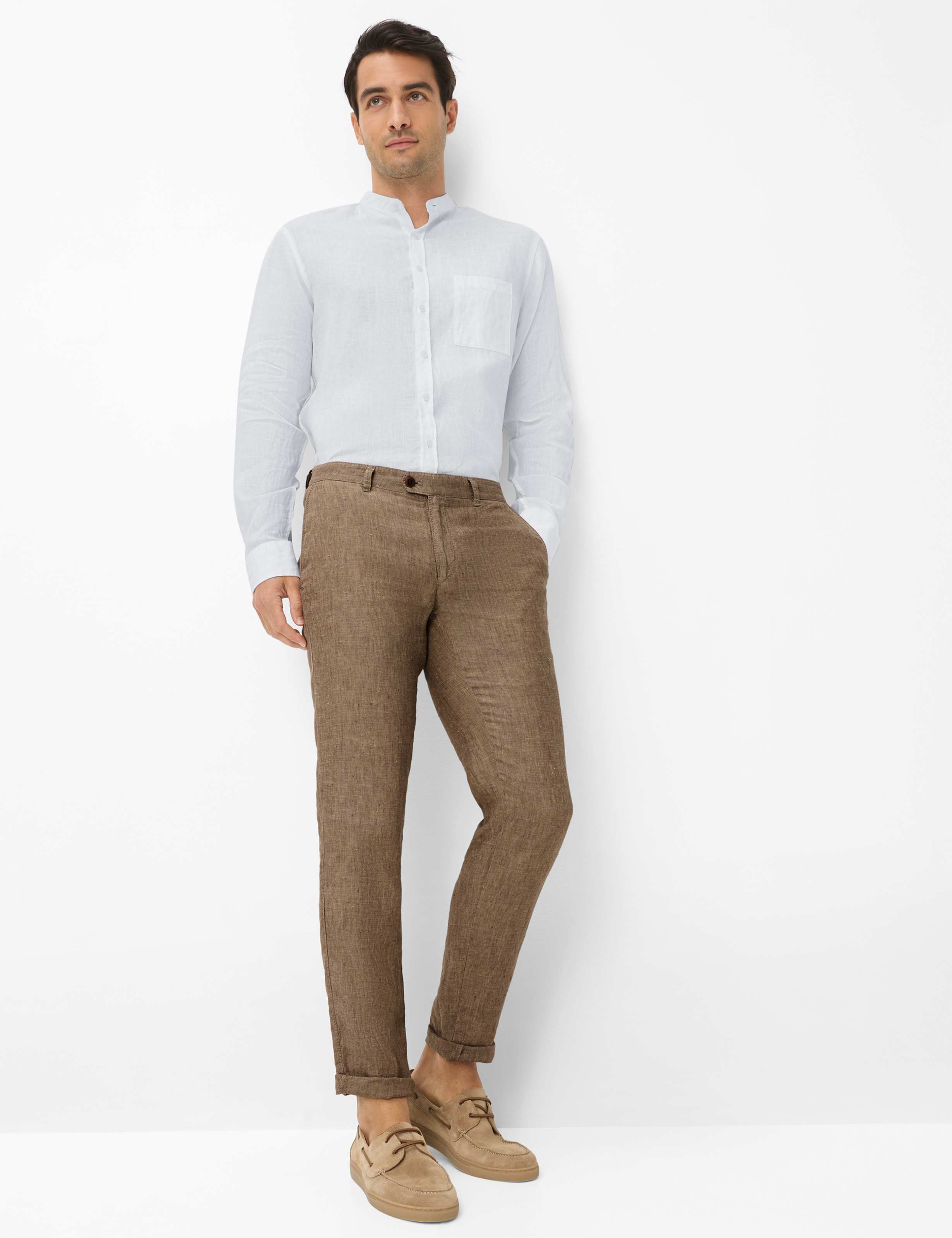 Homme Style FABIO Marron Modern Fit Tenue du mannequin