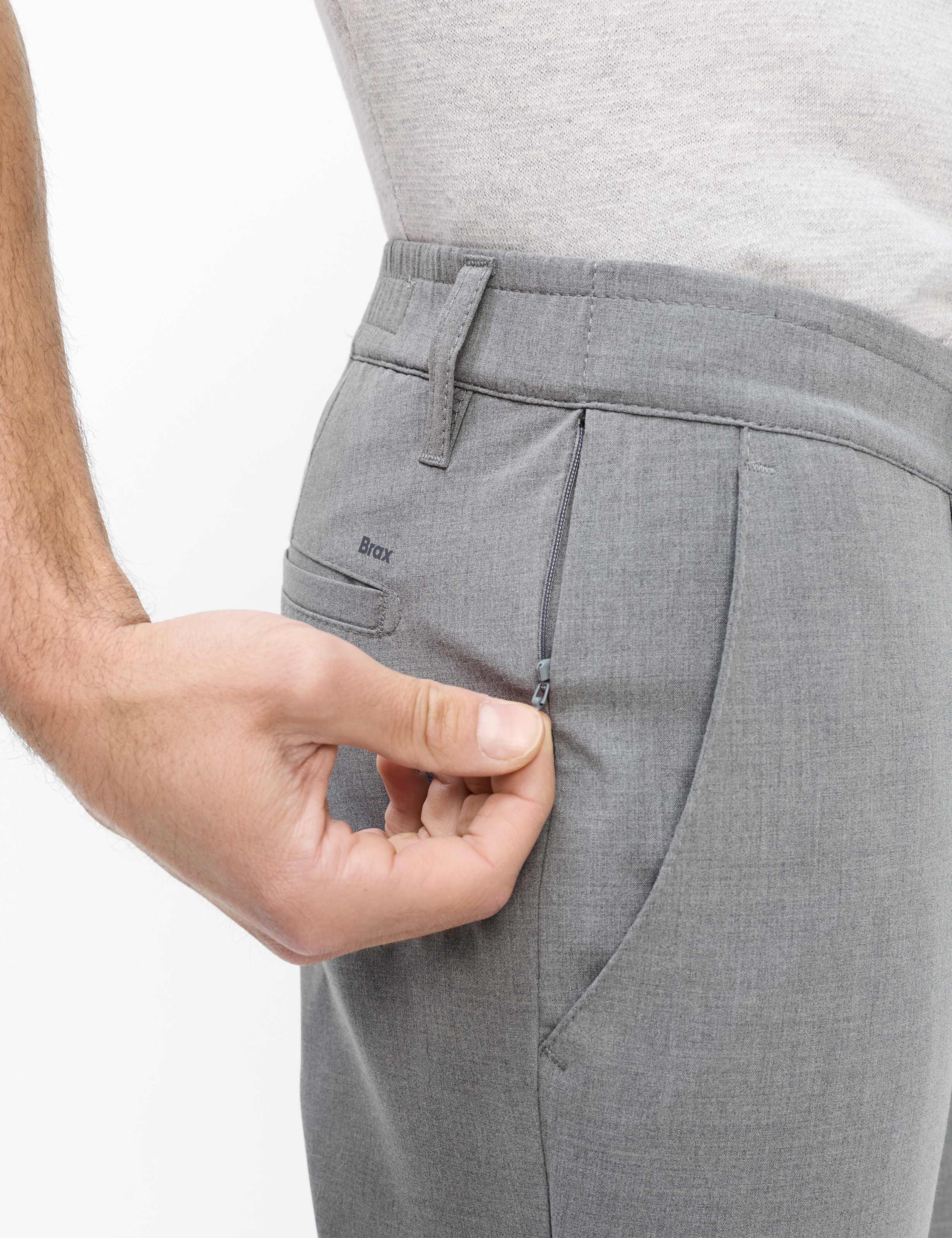 Herren Style PHIL Hellgrau Tapered Fit Detail 2