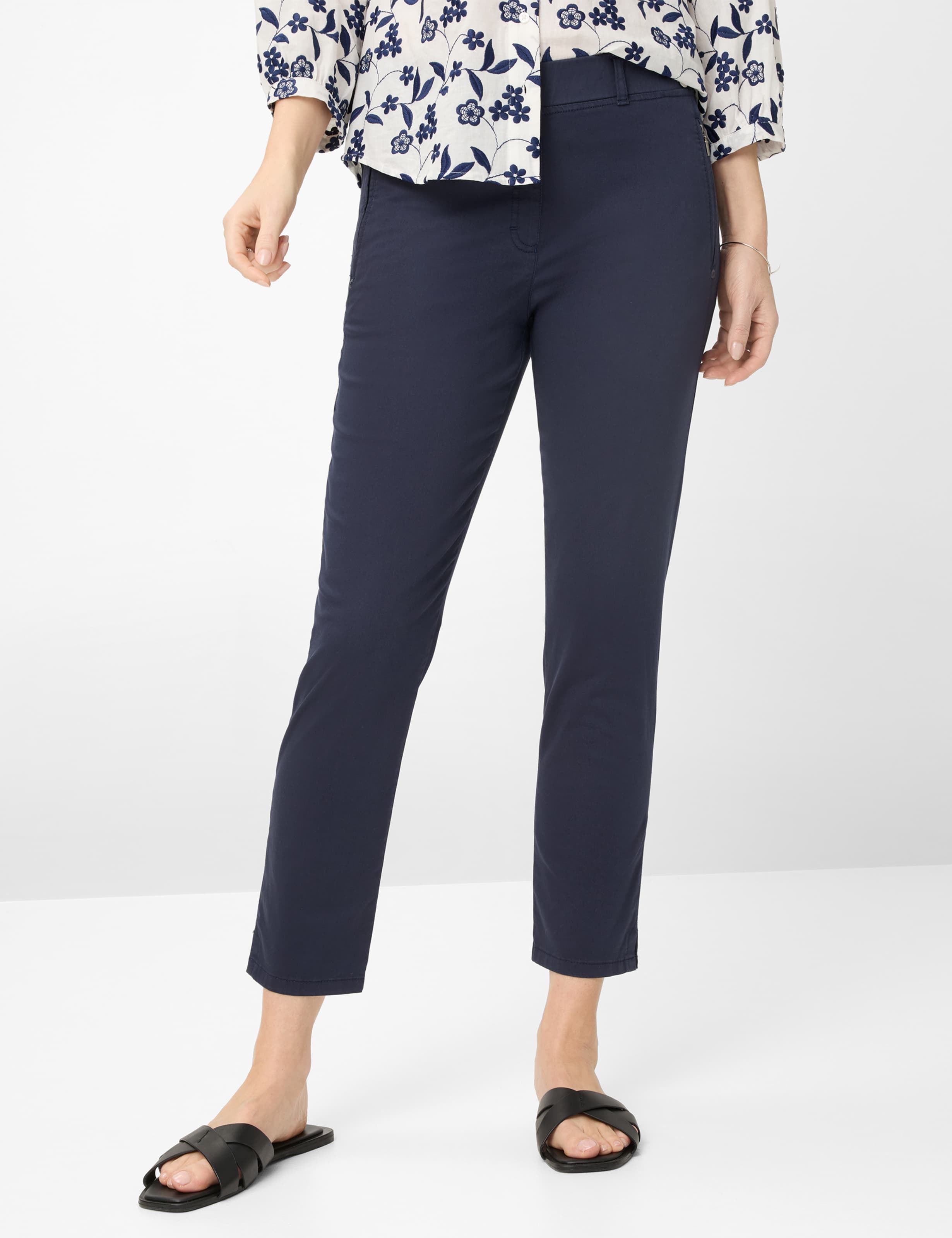 Tons bleus, Femme, SUPER SLIM, Style LAVINA ZIP 6/8, MODEL_FRONT_ISHOP