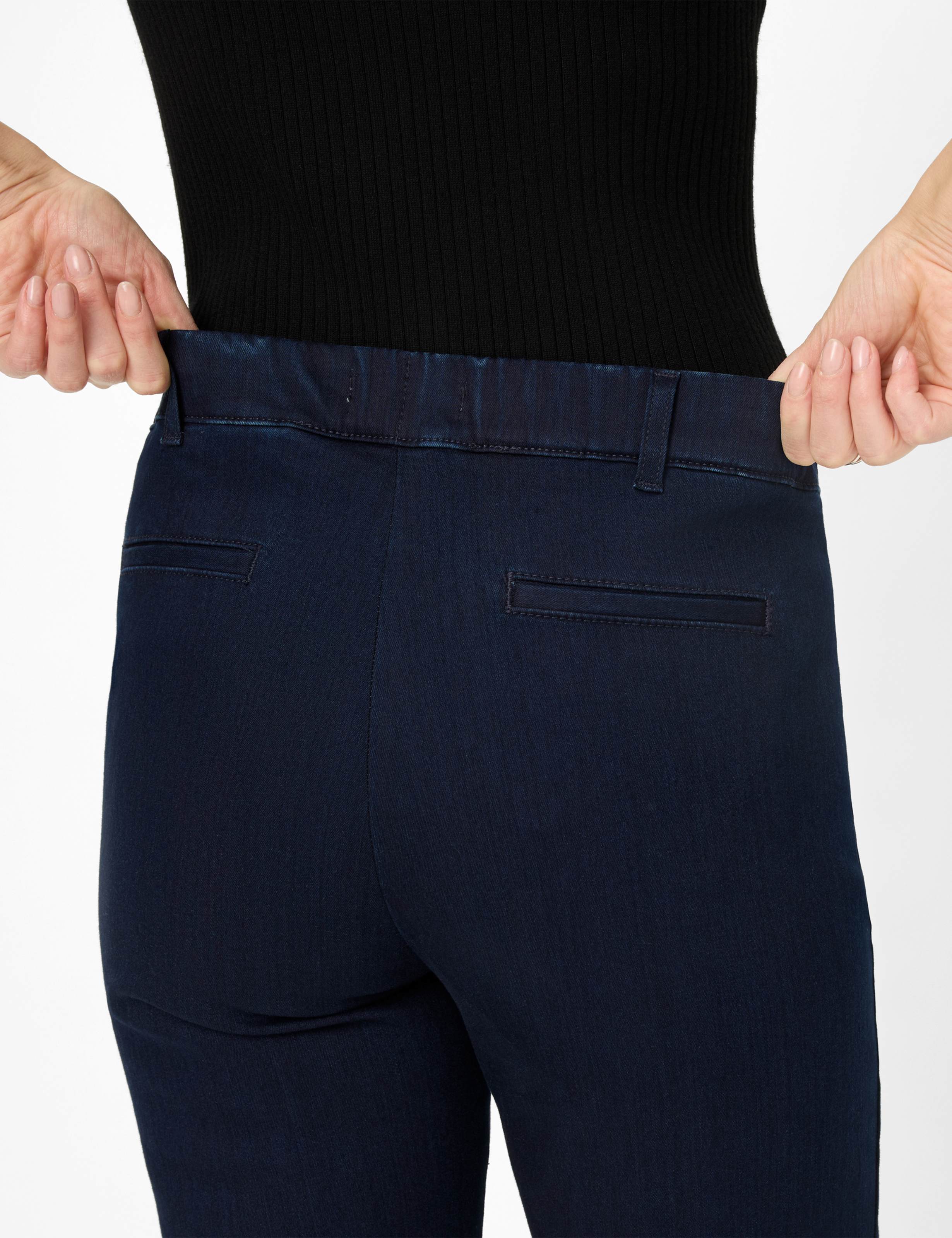 Damen Style PEGGY FLARED Denim Dunkelblau Slim Fit Detail 2