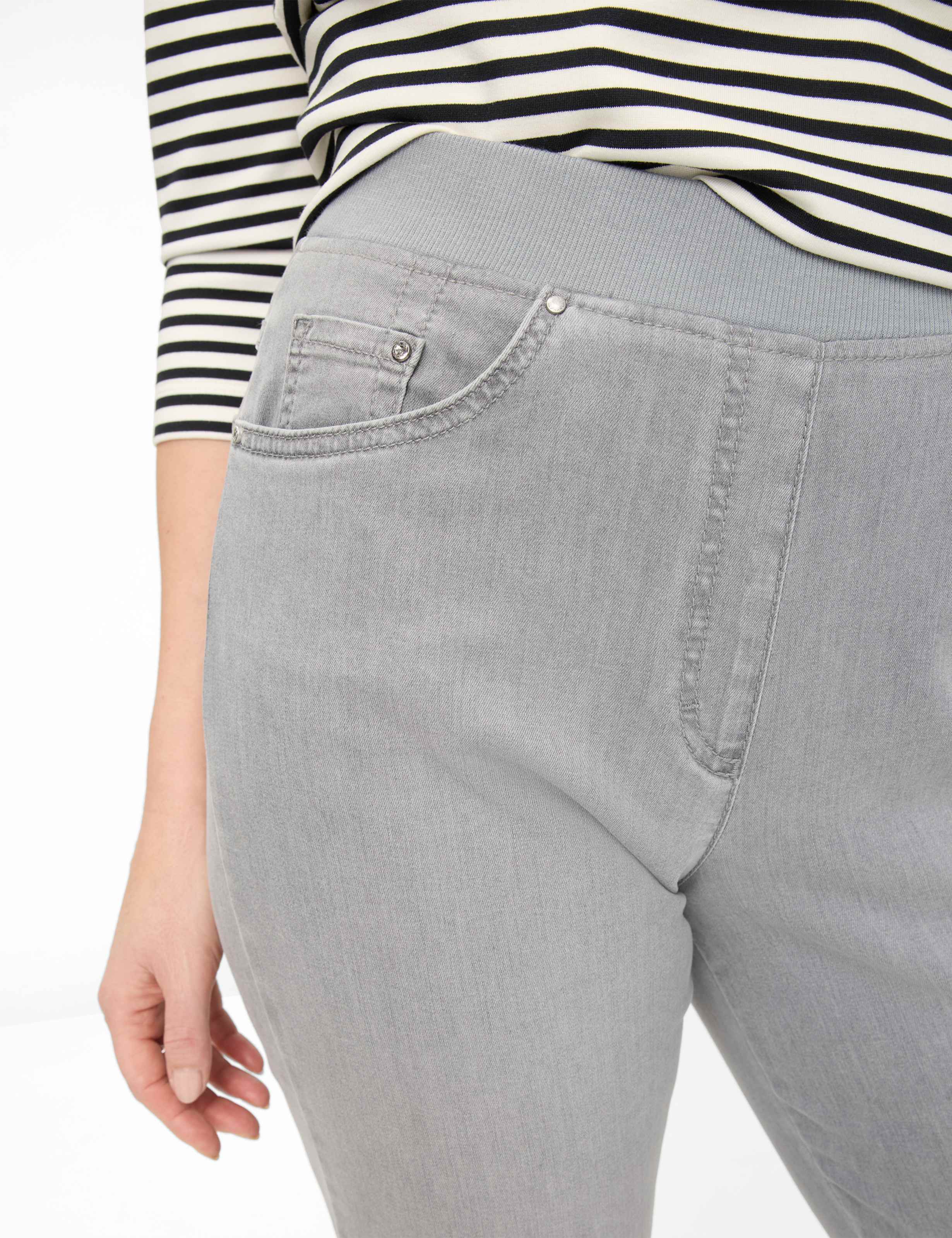Damen Style CARINA Denim Grau Comfort Plus Fit Detail 2