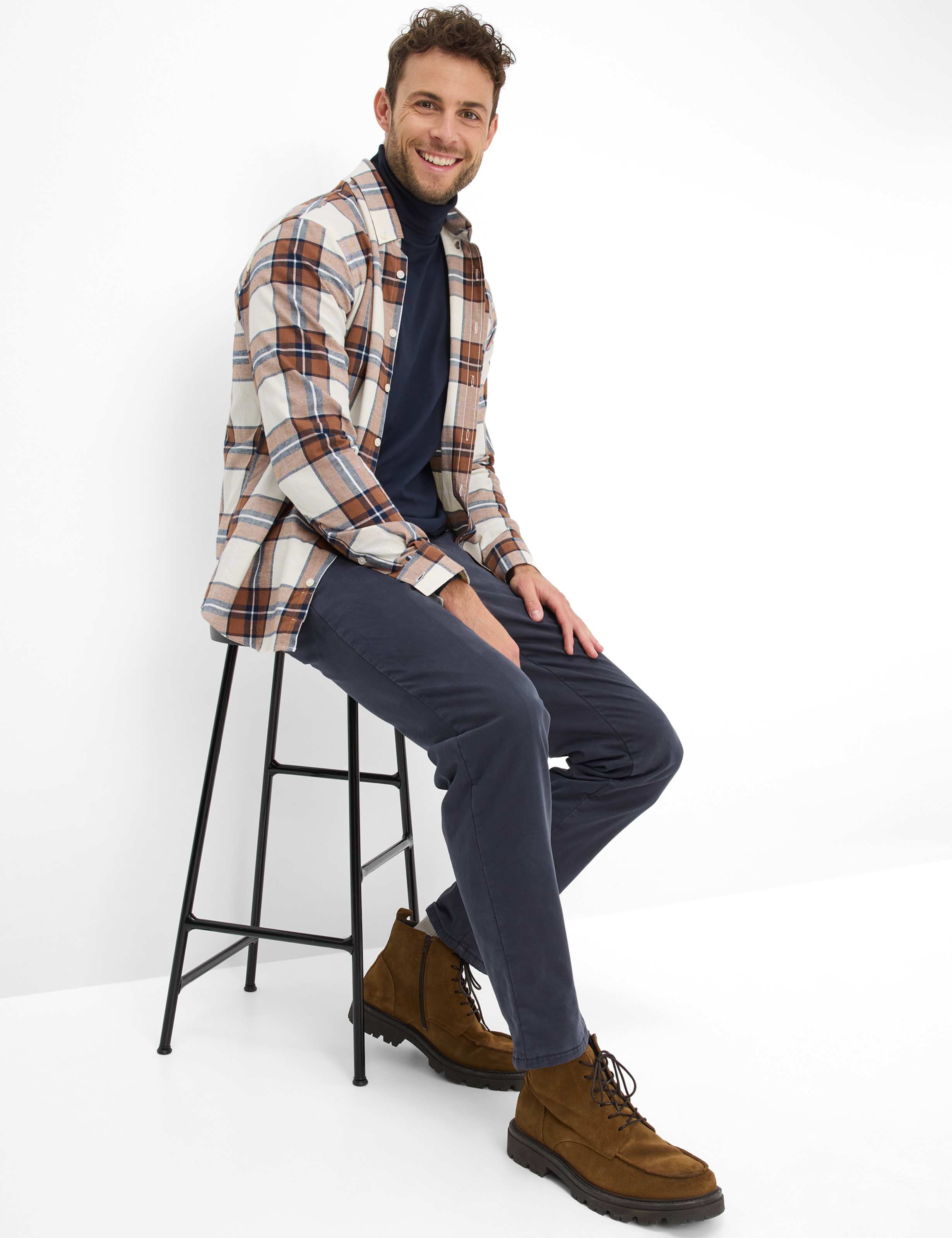 Homme Style FABIO TT Bleu Foncé Modern Fit Détail 1