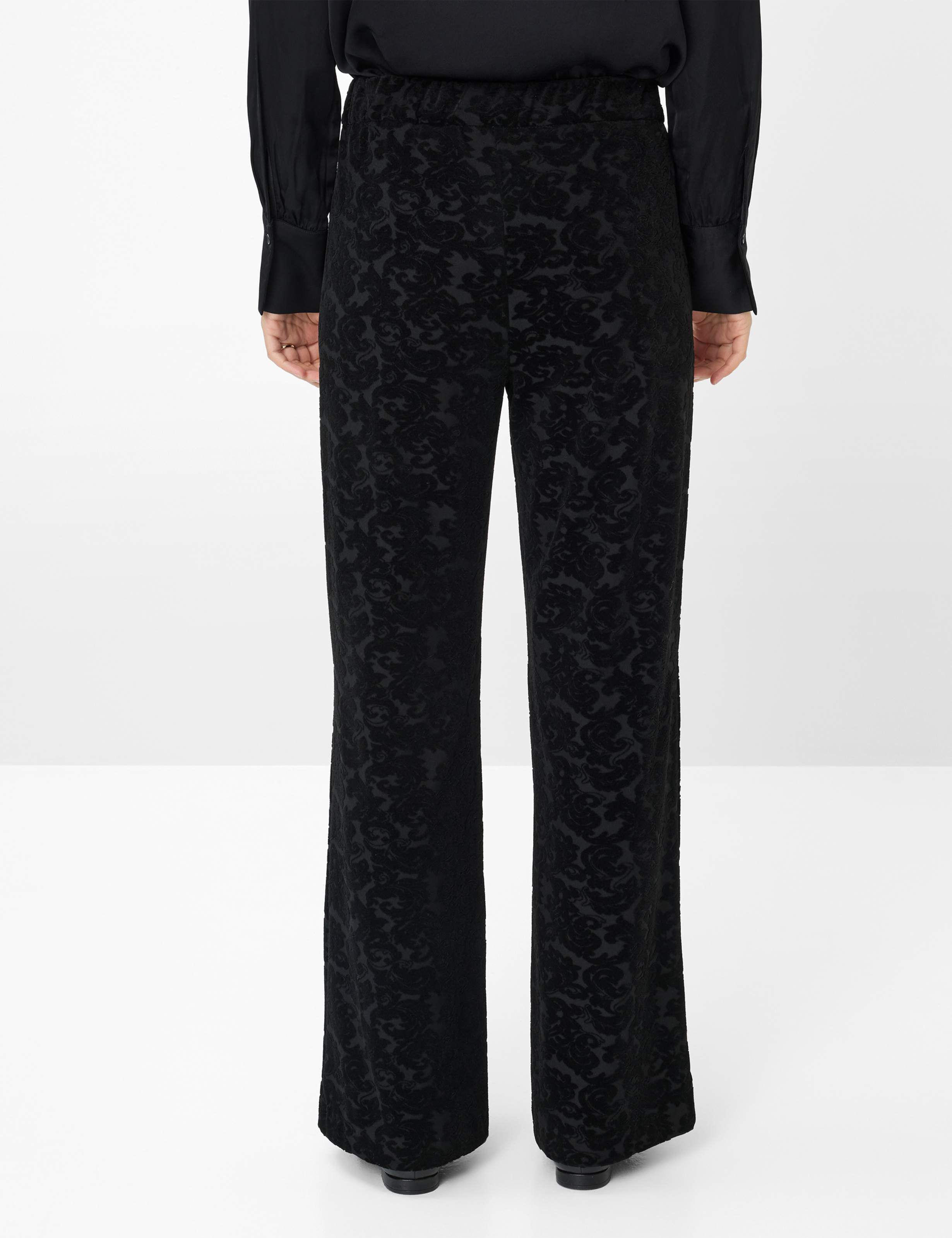 Damen Style MAINE Schwarz Wide Leg Model Rueck