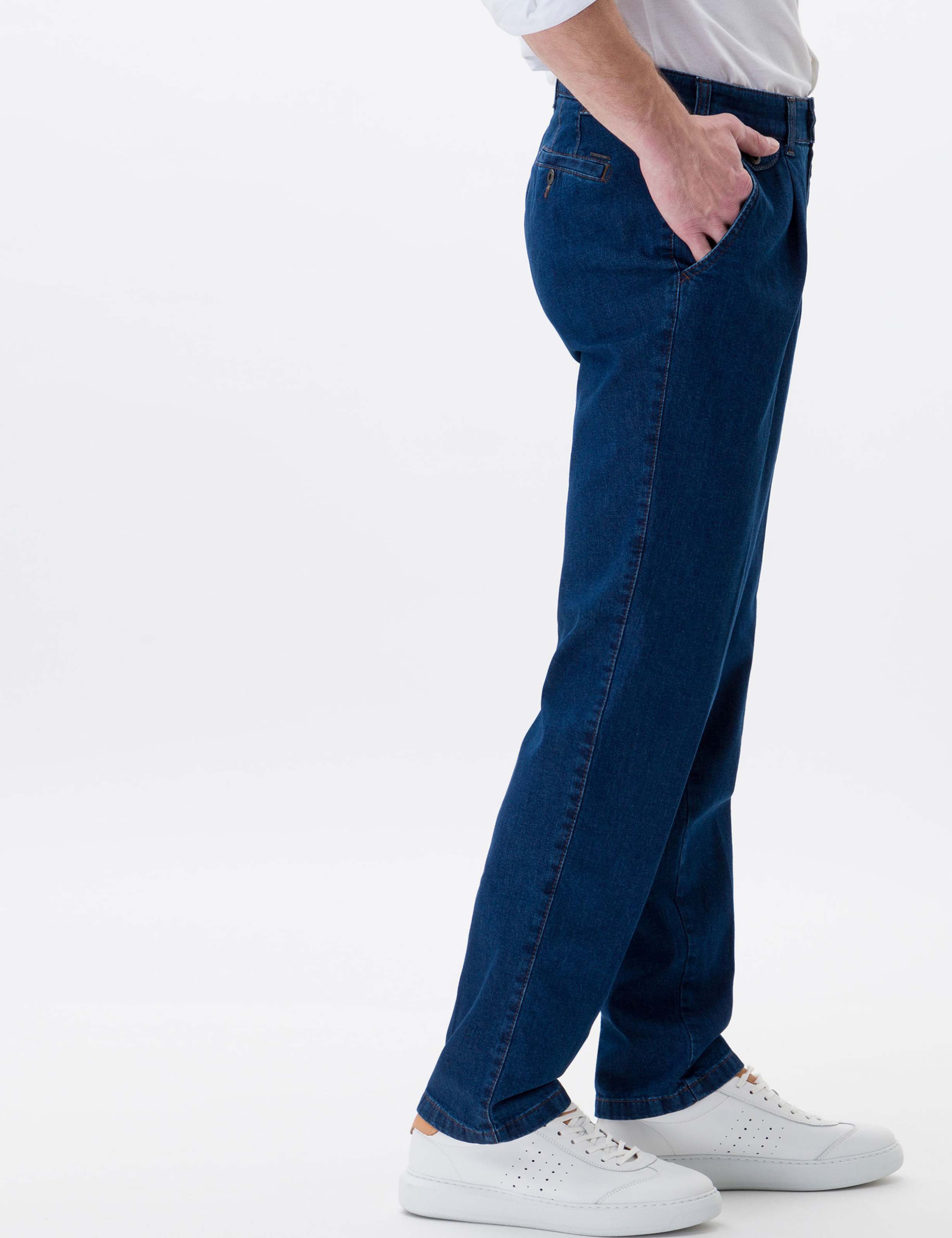 Thumbnail - Eurex by Brax Herren Bundfaltenhose Style FRED 321, denim dunkelblau, Gr. 365U