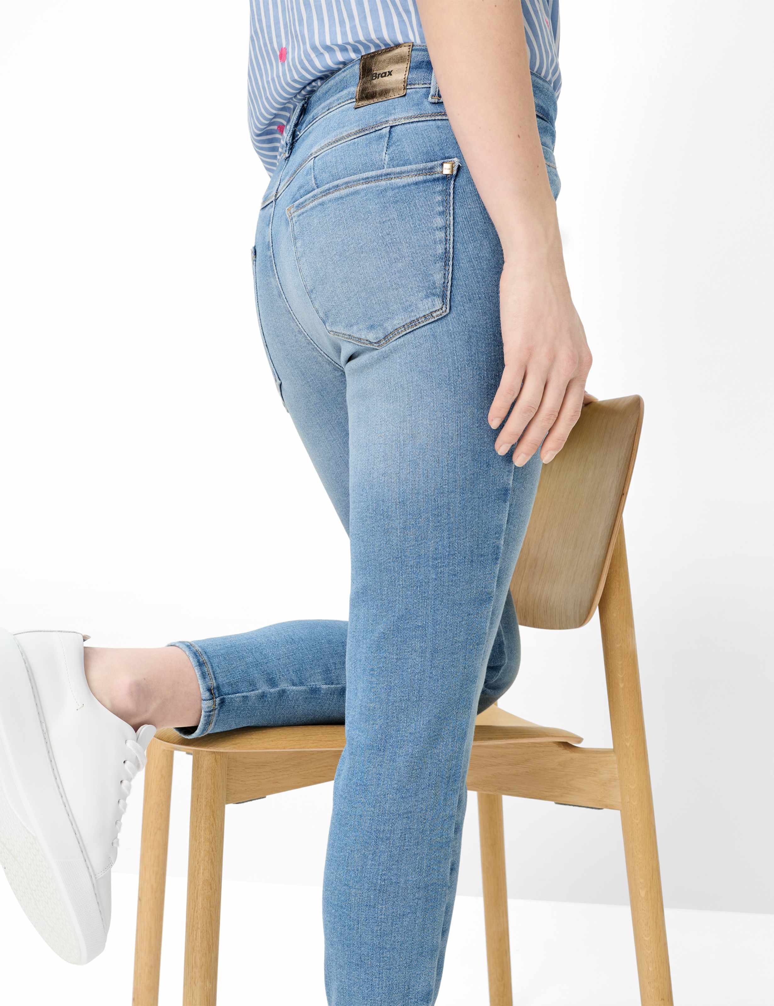 Damen Style ANA S Denim Hellblau Skinny Fit Detail 1