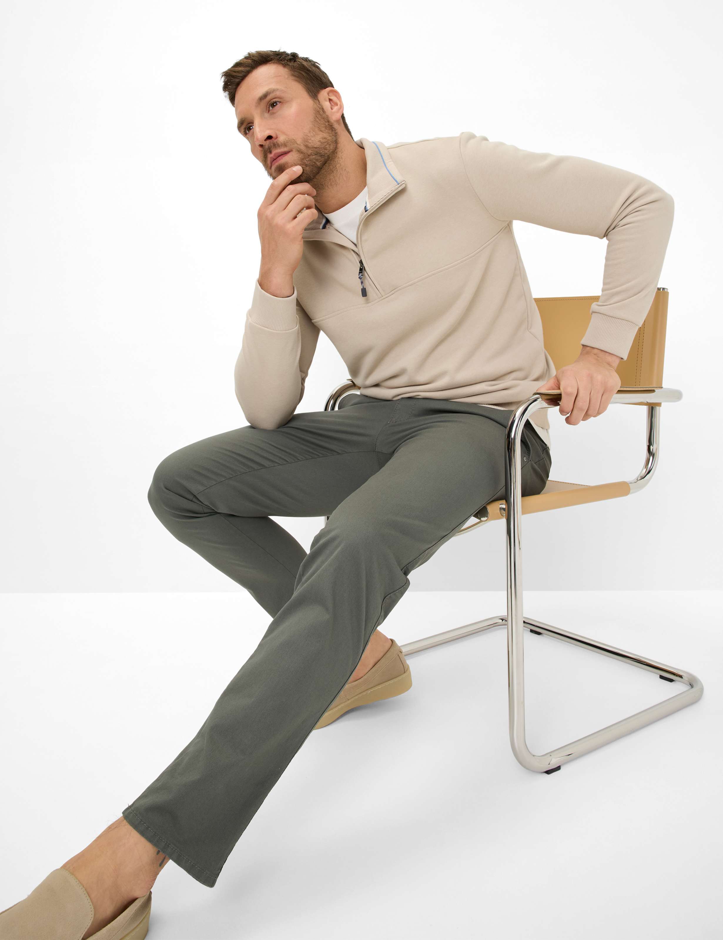Homme Style FABIO IN Vert Foncé Modern Fit Détail 1