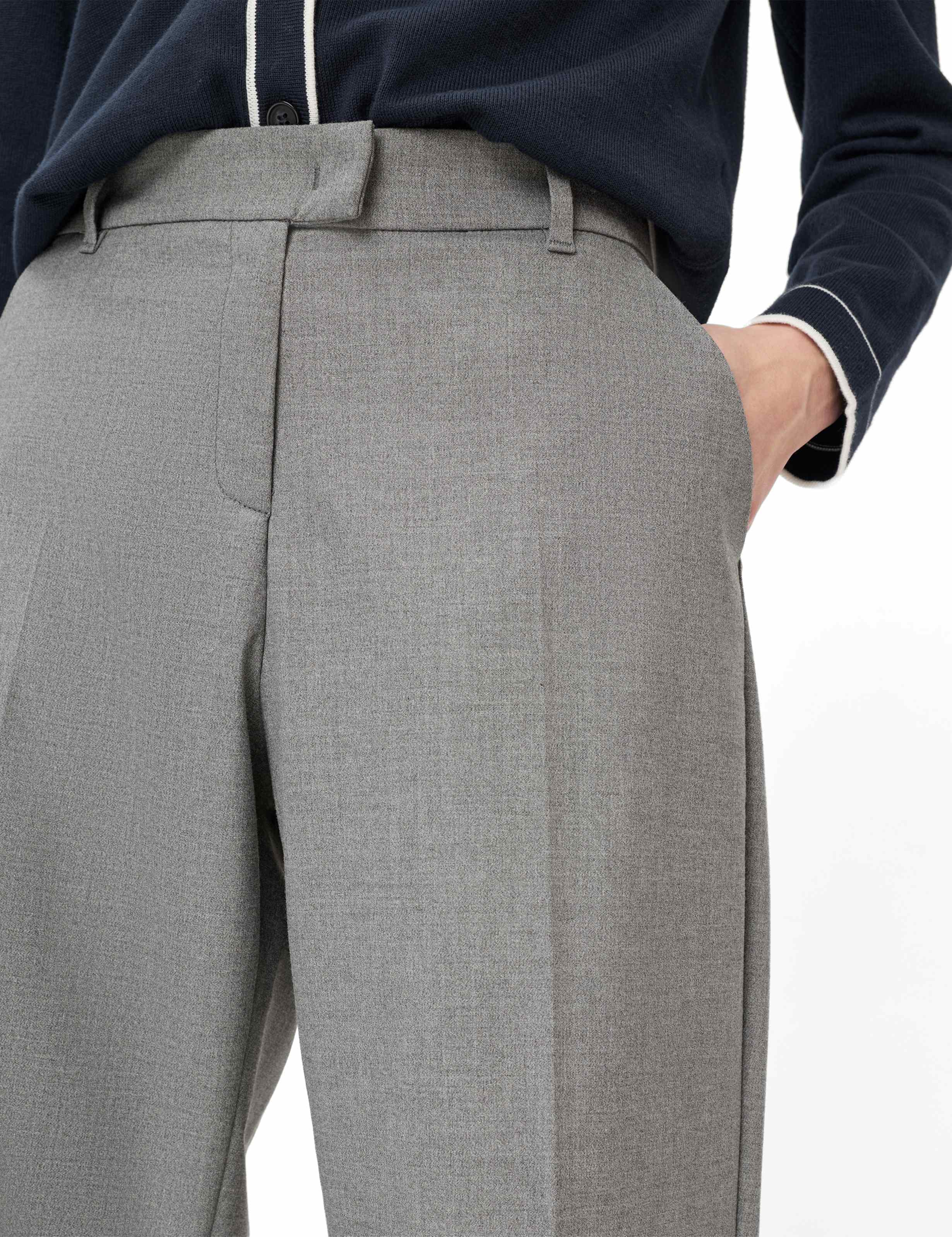 Dame Style MAINE Grå Wide Leg Detalje 2