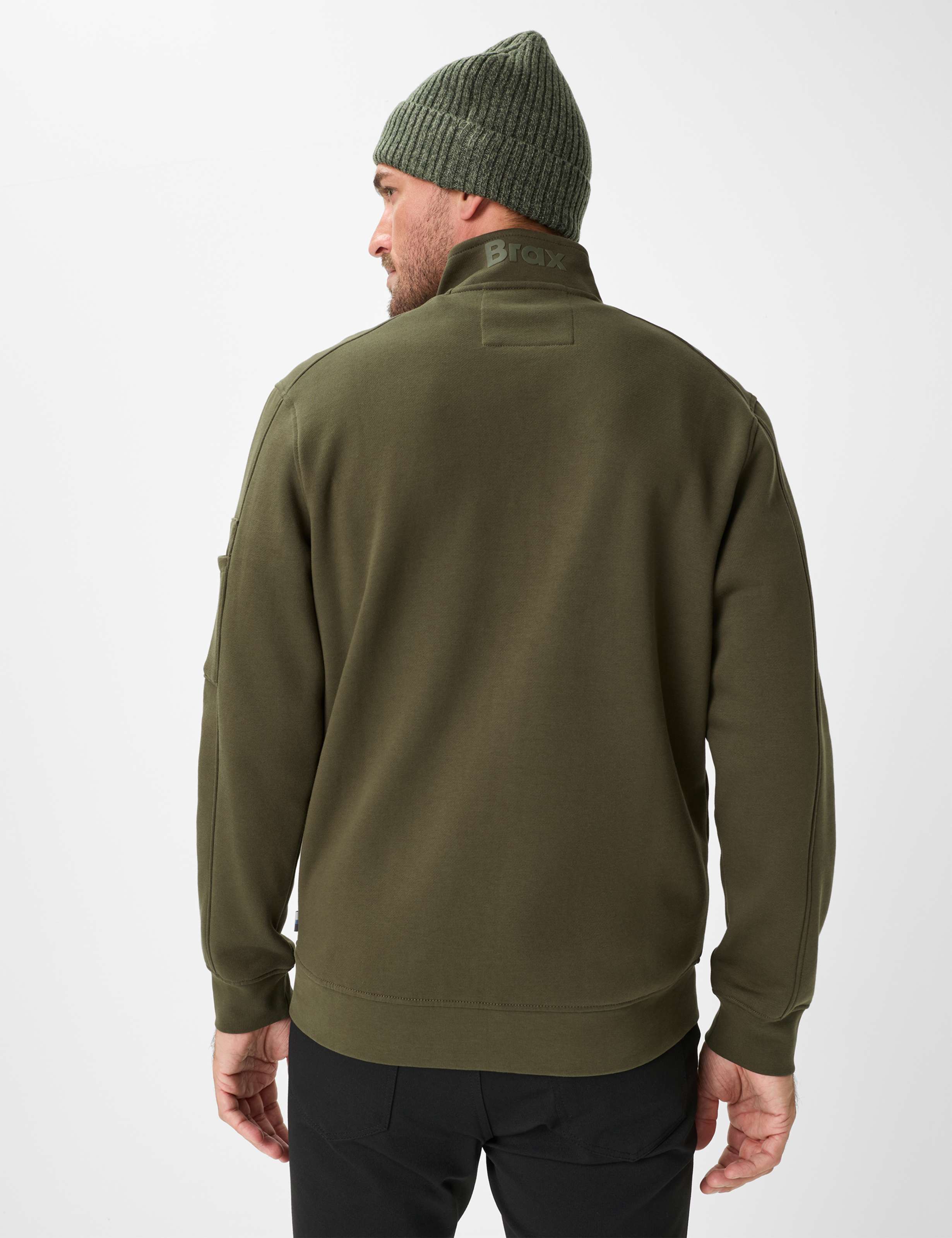 Thumbnail - Brax Herren Sweatjacke Style SCOTT olive Grün Oliv, grün - oliv, Gr. XS