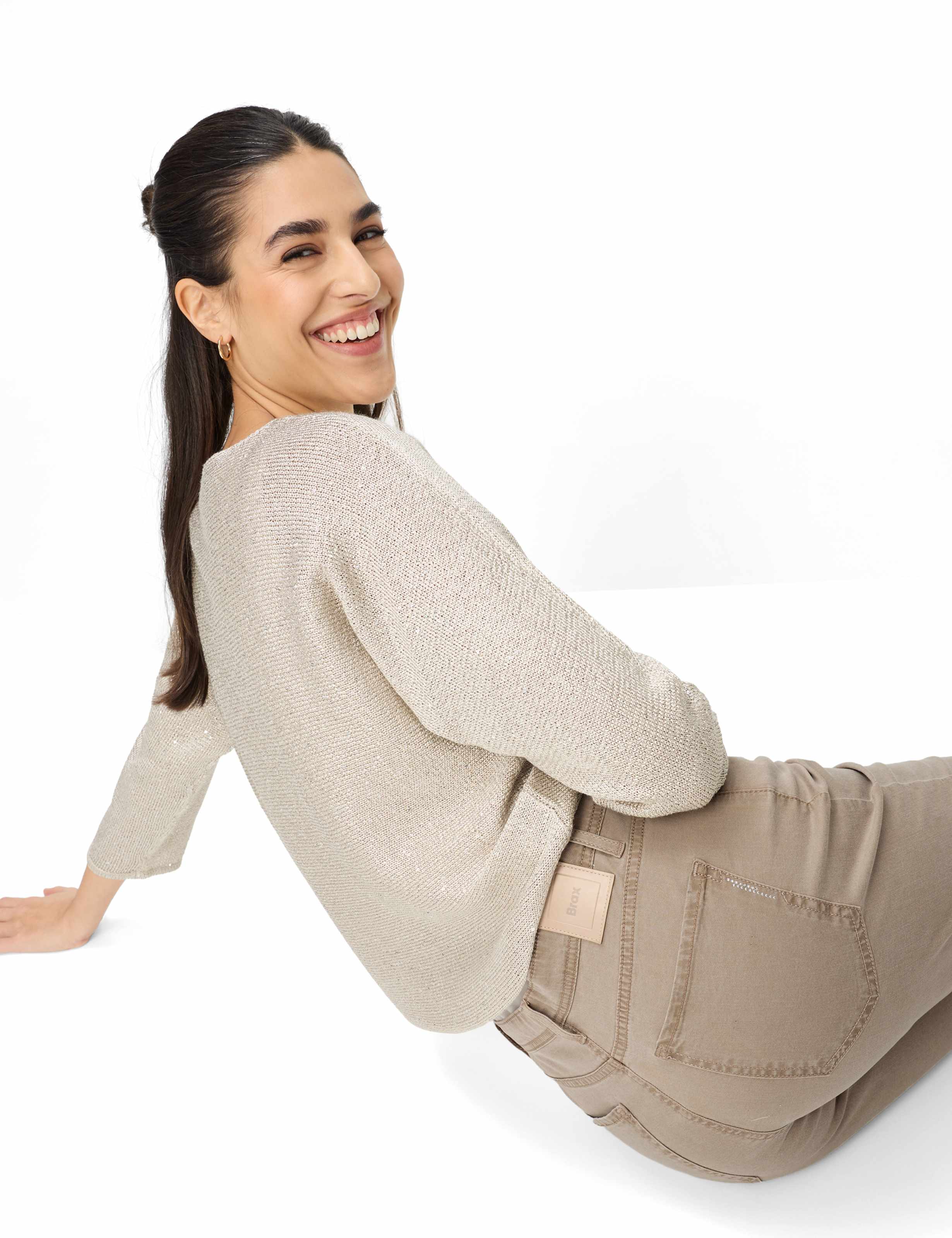 Damen Style CAROLA S Denim Dunkelbraun Feminine Fit Detail 1