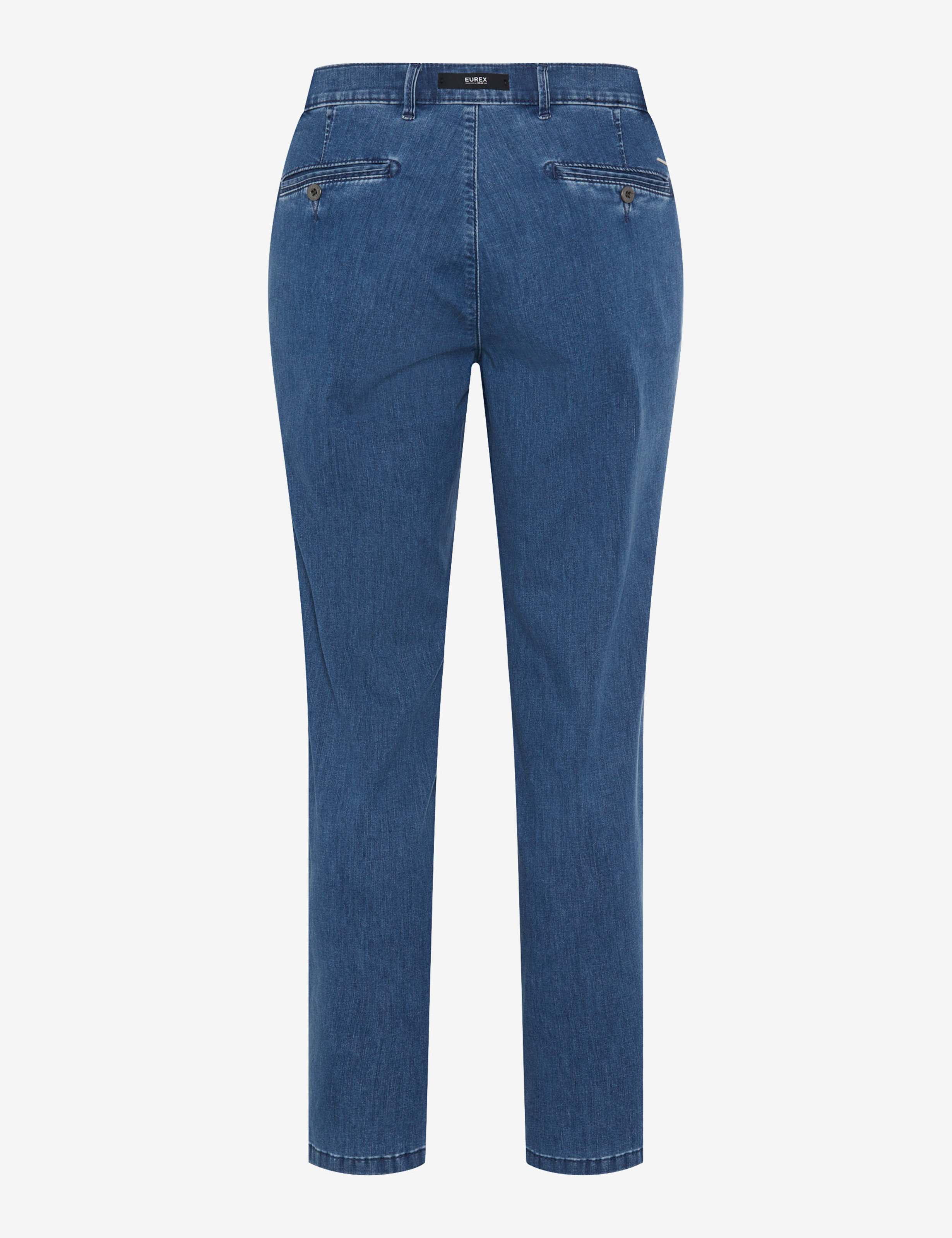 Herre Style JIM Denim Blå Regular Fit Udskæring bagpå