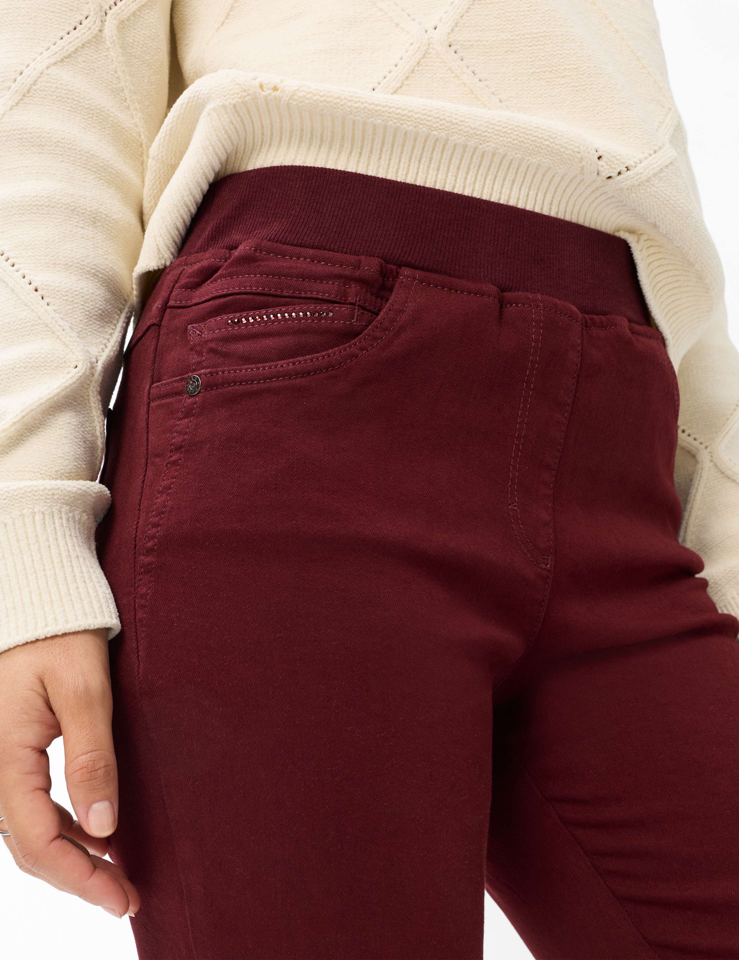 Damen Style PAMINA Denim Dunkelrot  Detail 2