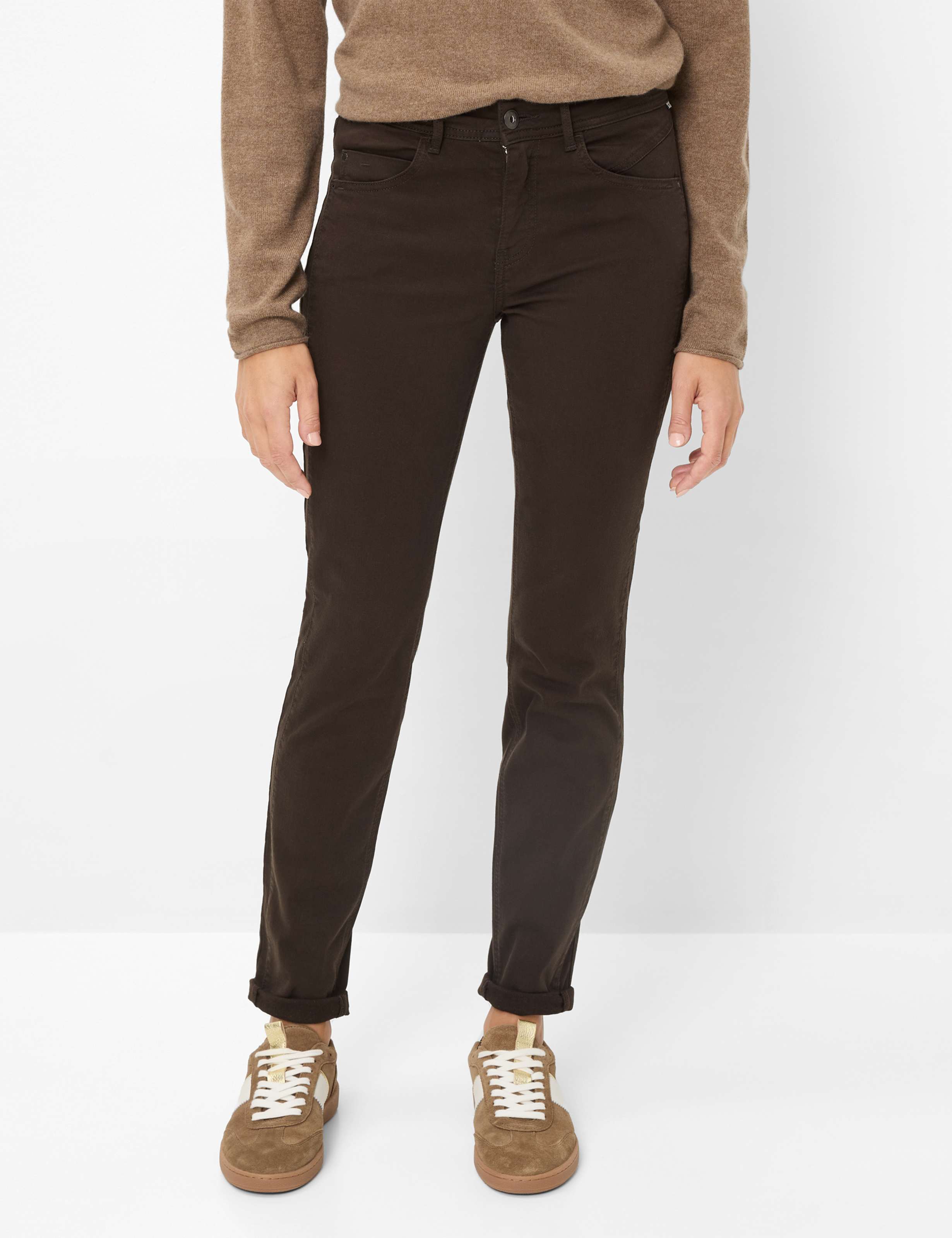 Thumbnail - Brax Damen Five-Pocket-Hose Style SHAKIRA DARK CHOCOLATE, denim dunkelbraun, Gr. 40K