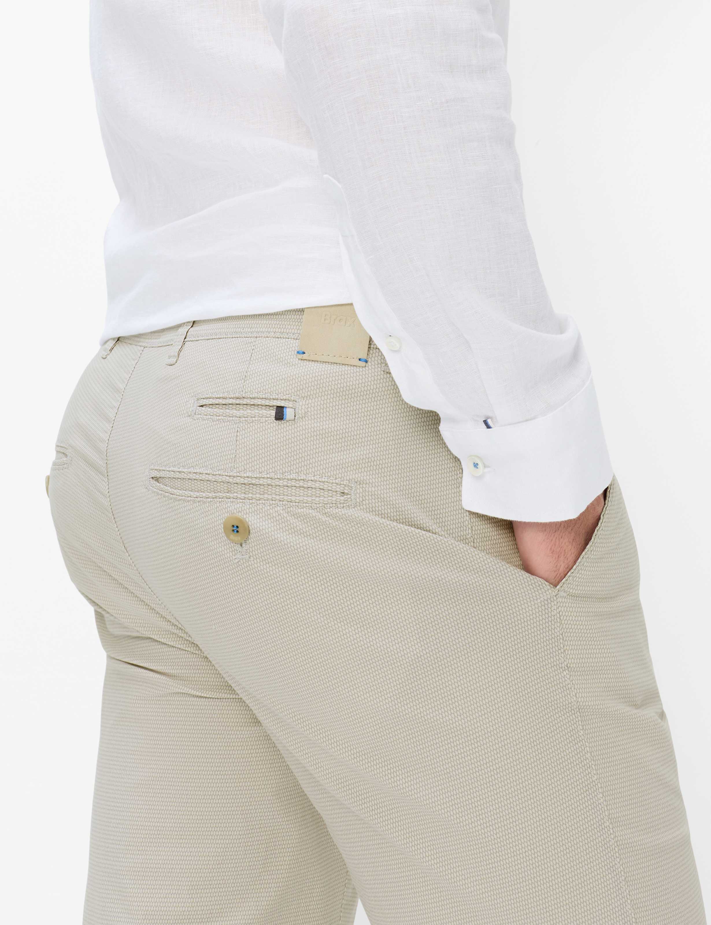 Homme Style FABIO Beige Clair Modern Fit Détail 1