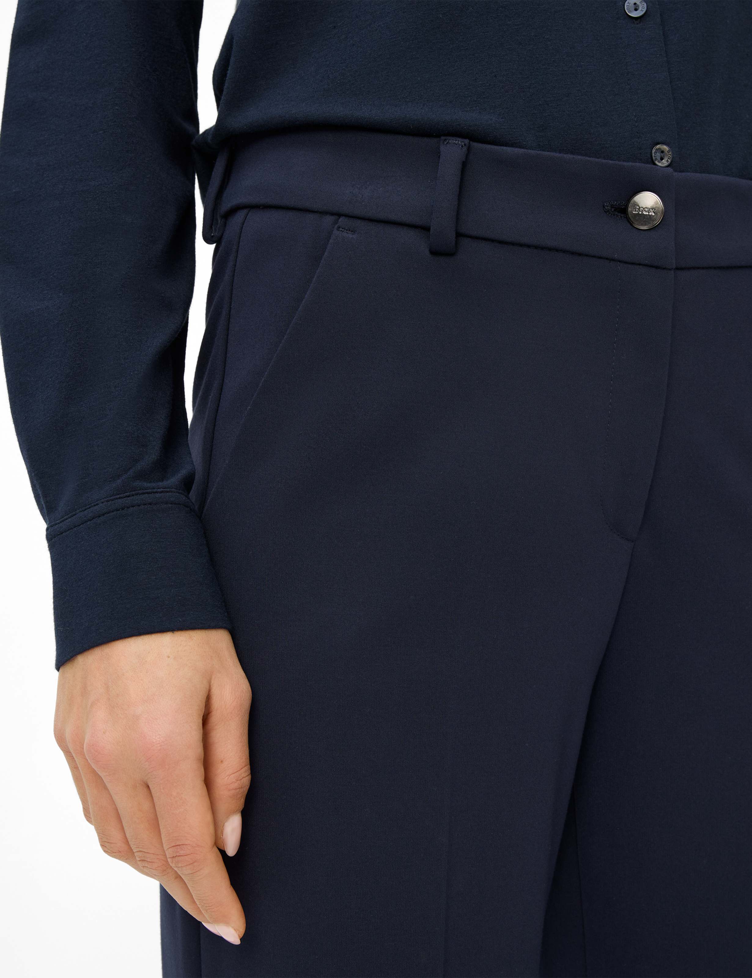 Damen Style MAINE Dunkelblau Wide Leg Detail 2