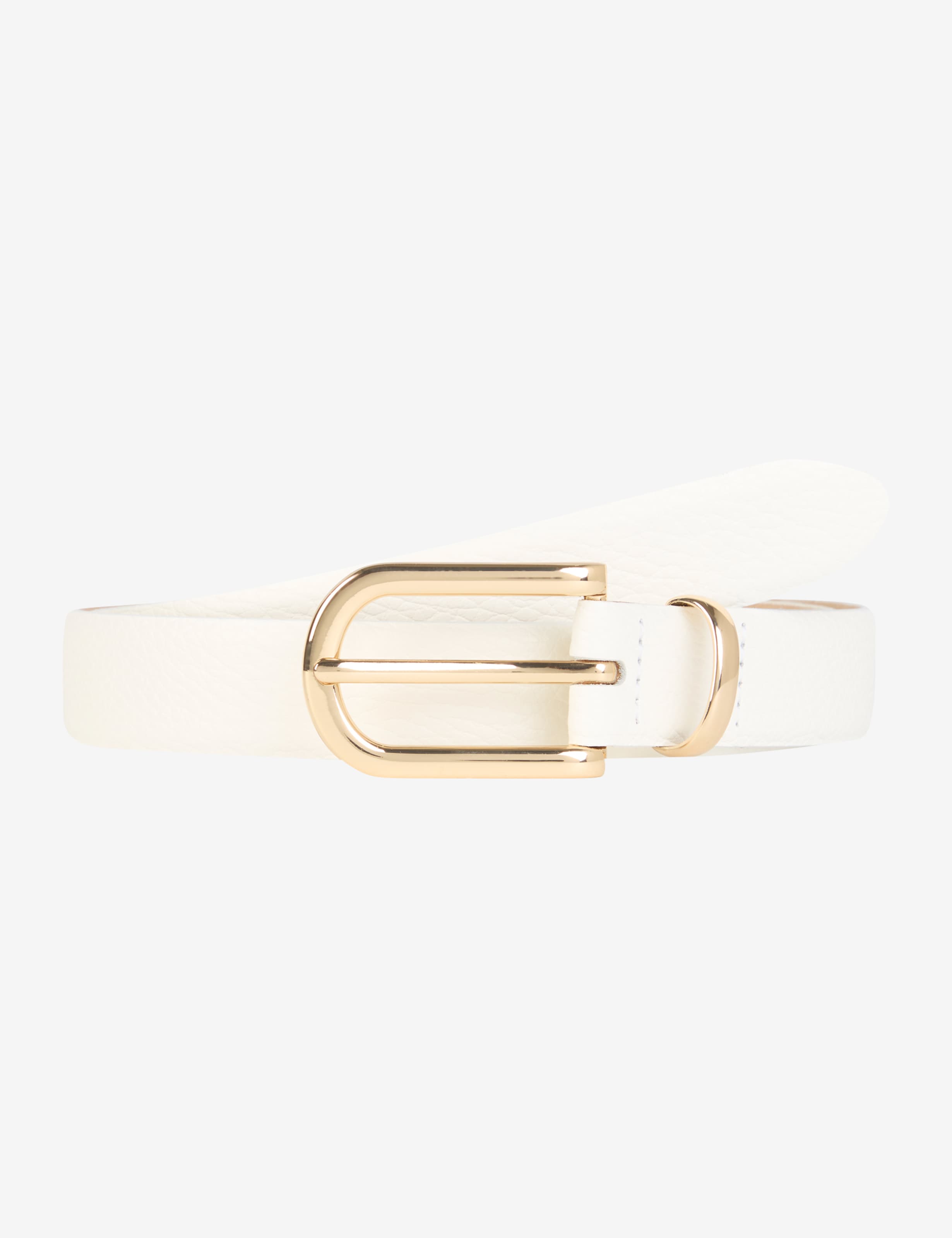 Women Style WOMEN´S BELT Cream White  Stand-alone front view