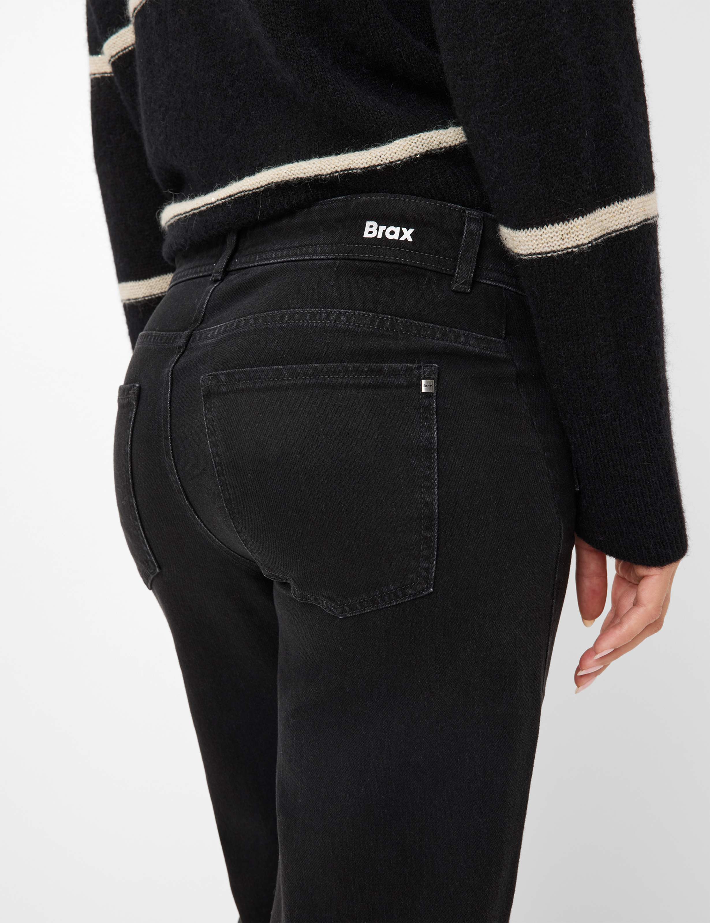 Damen Style MAINE Denim Schwarz Wide Leg Detail 2