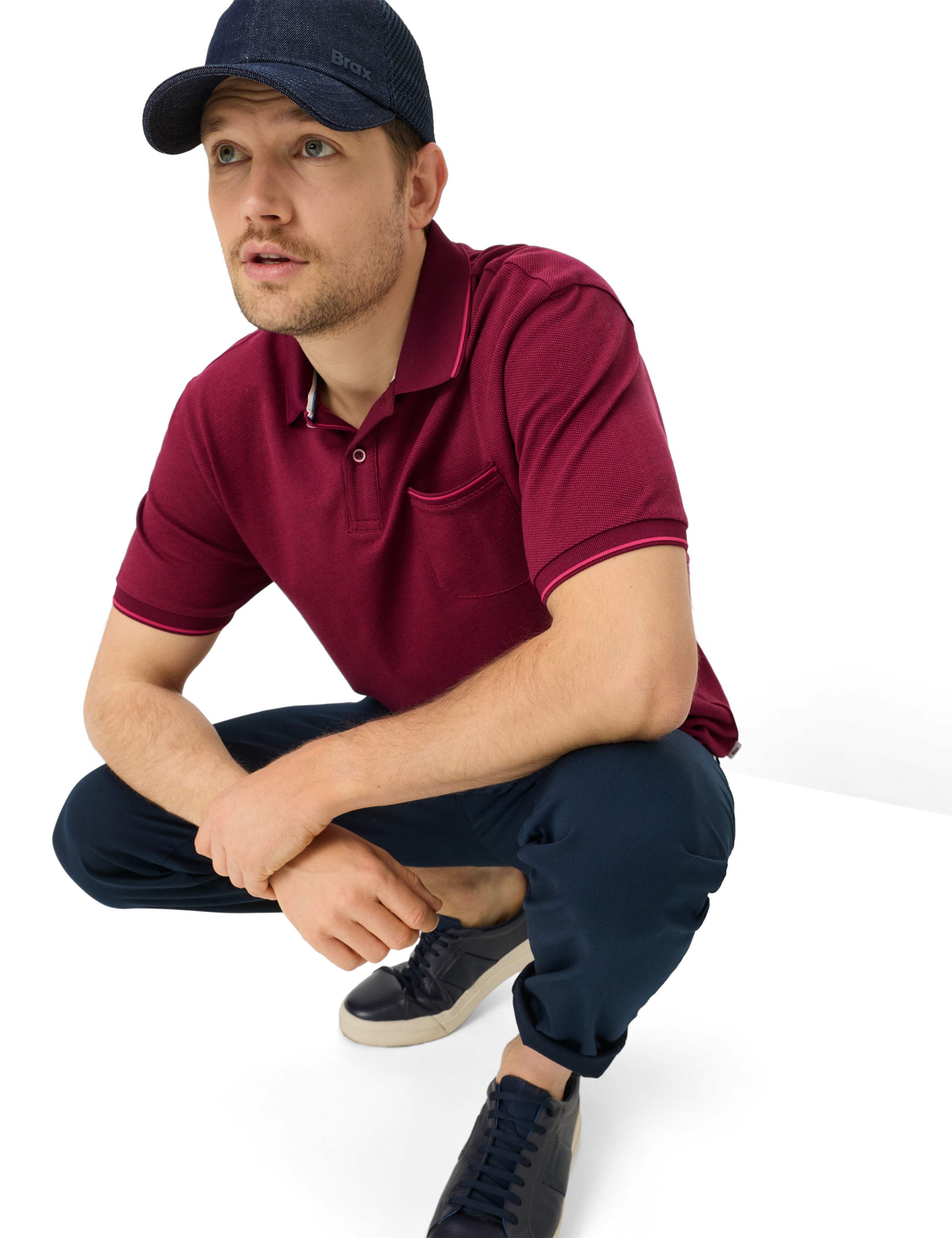 Herren Style PATRICK Dunkelrot  Detail 1