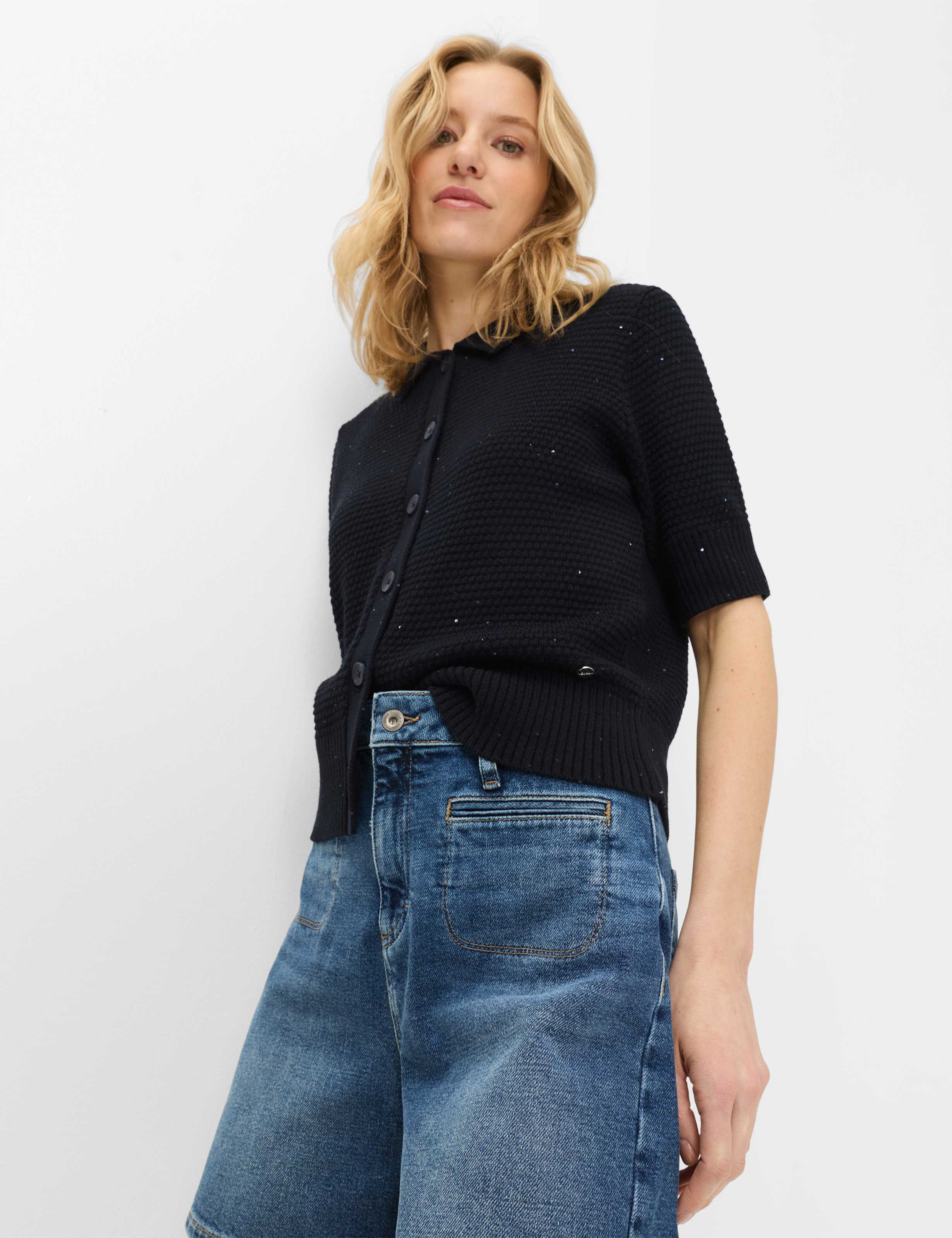 Women Style BEACH B Denim Blue Wide Leg Detail 1