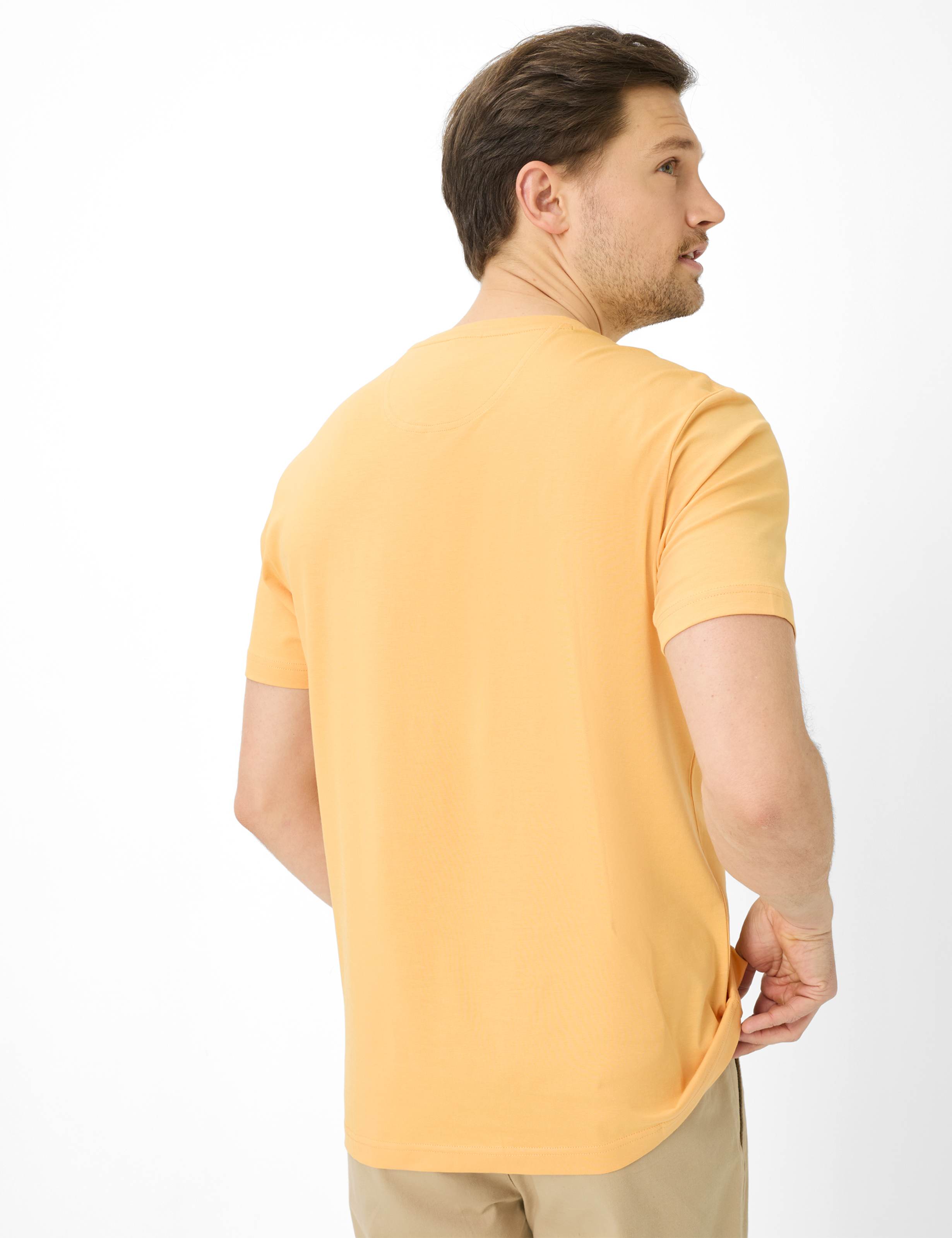 Thumbnail - Brax Herren Shirt Style TED sunrise, hellgelb, Gr. 4XL