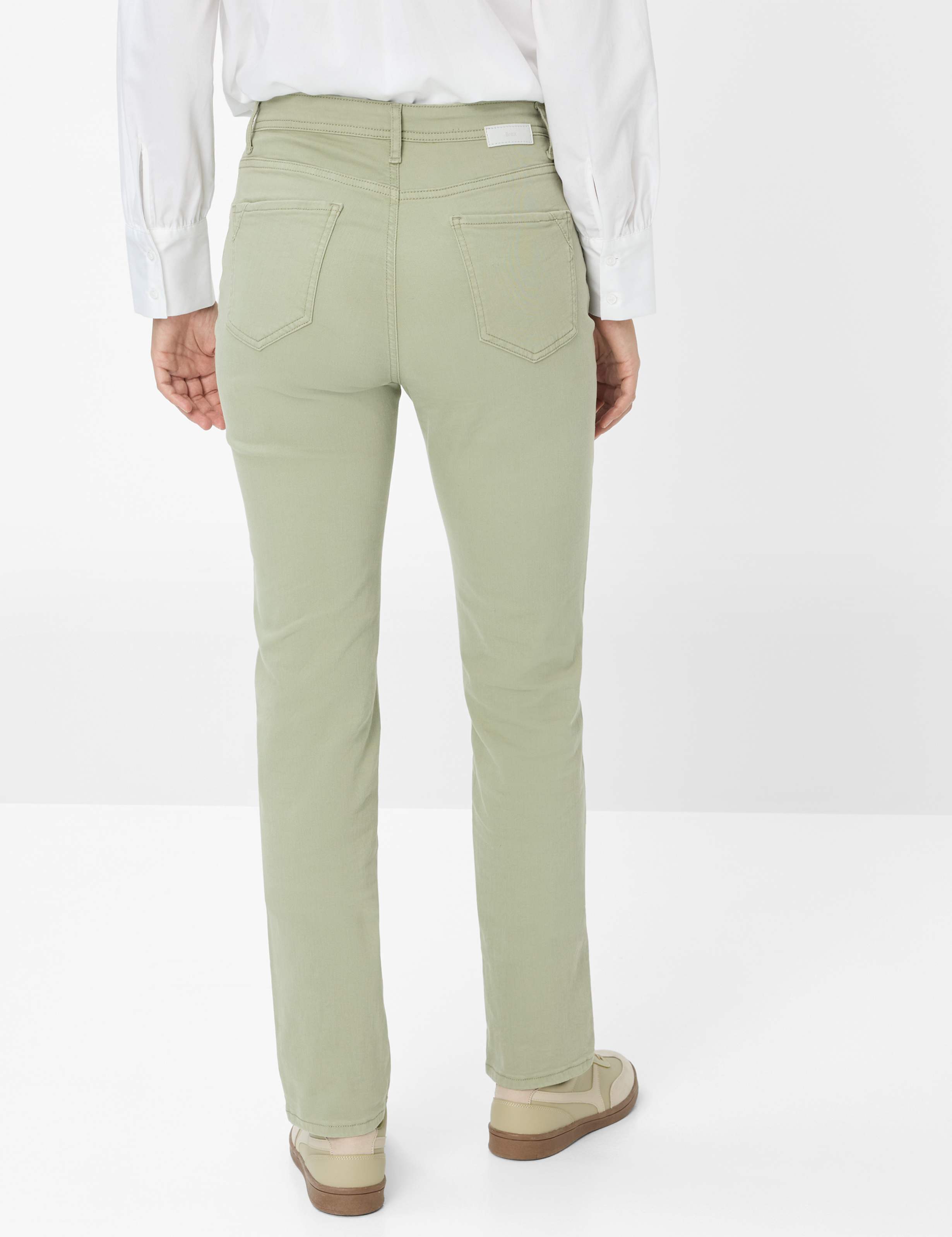 Femme Style CAROLA Denim Vert Clair Feminine Fit Dos mannequin