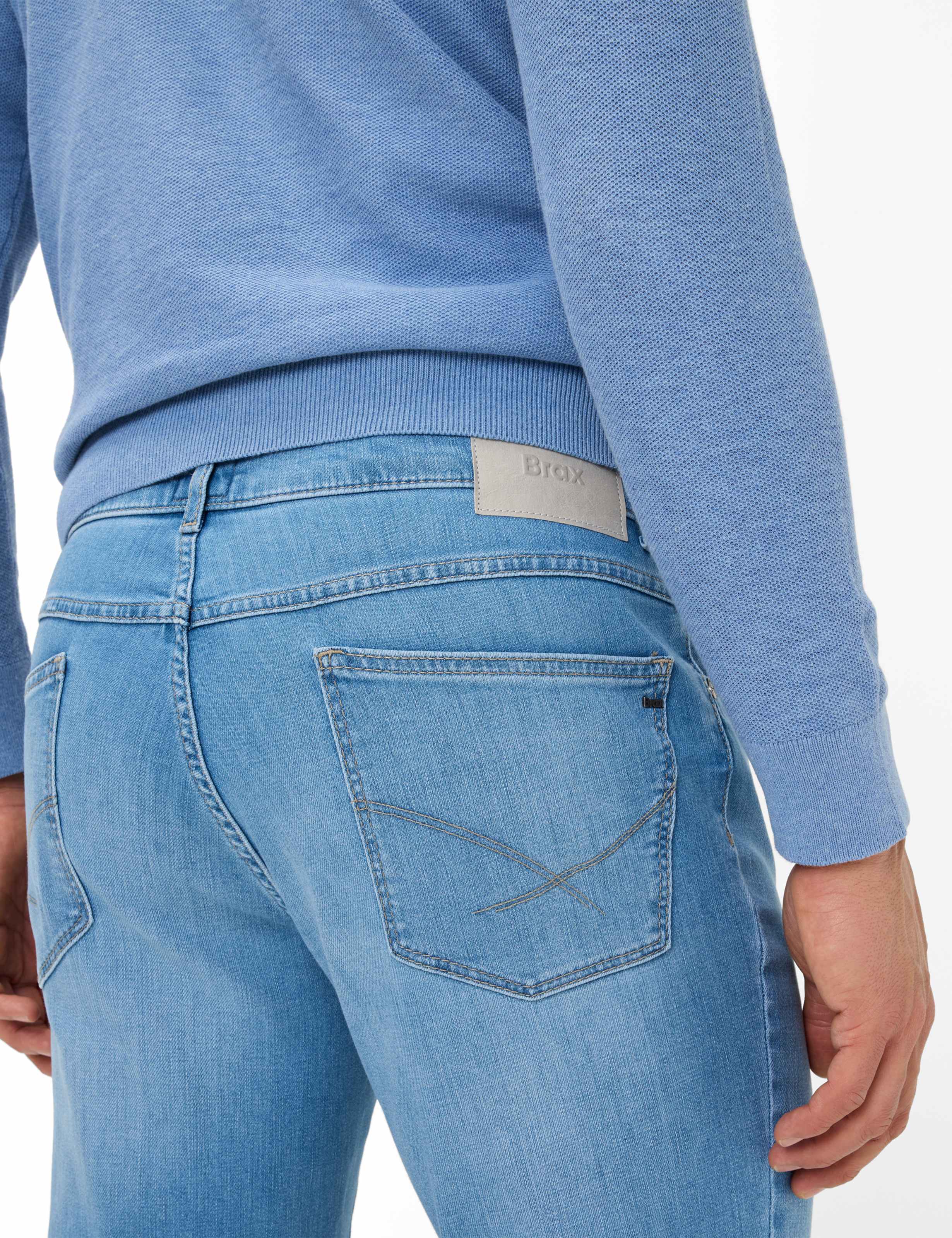 Herren Style COOPER Denim Hellblau Regular Fit Detail 2