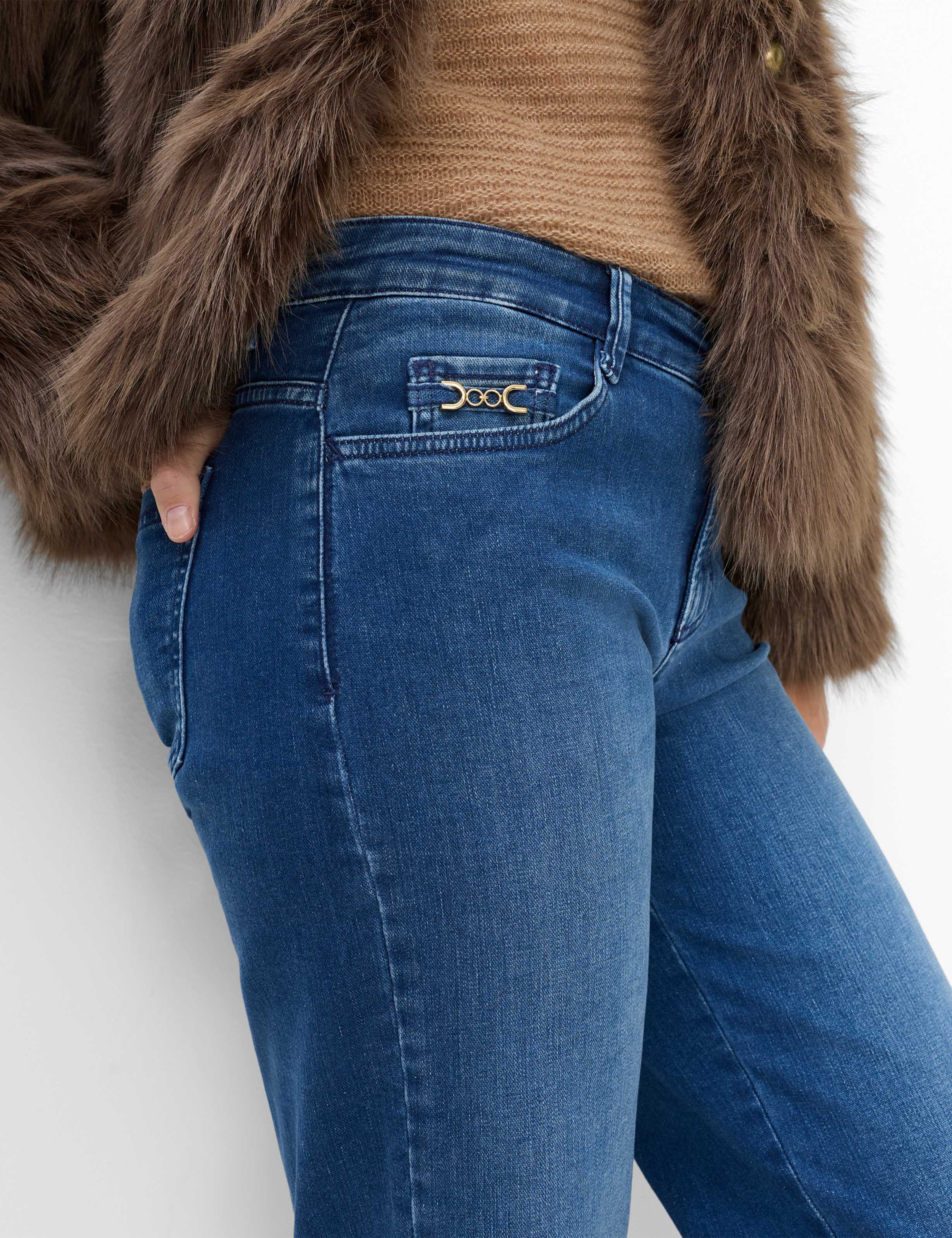 Femme Style MAINE Denim Bleu Regular Wide Leg Détail 2