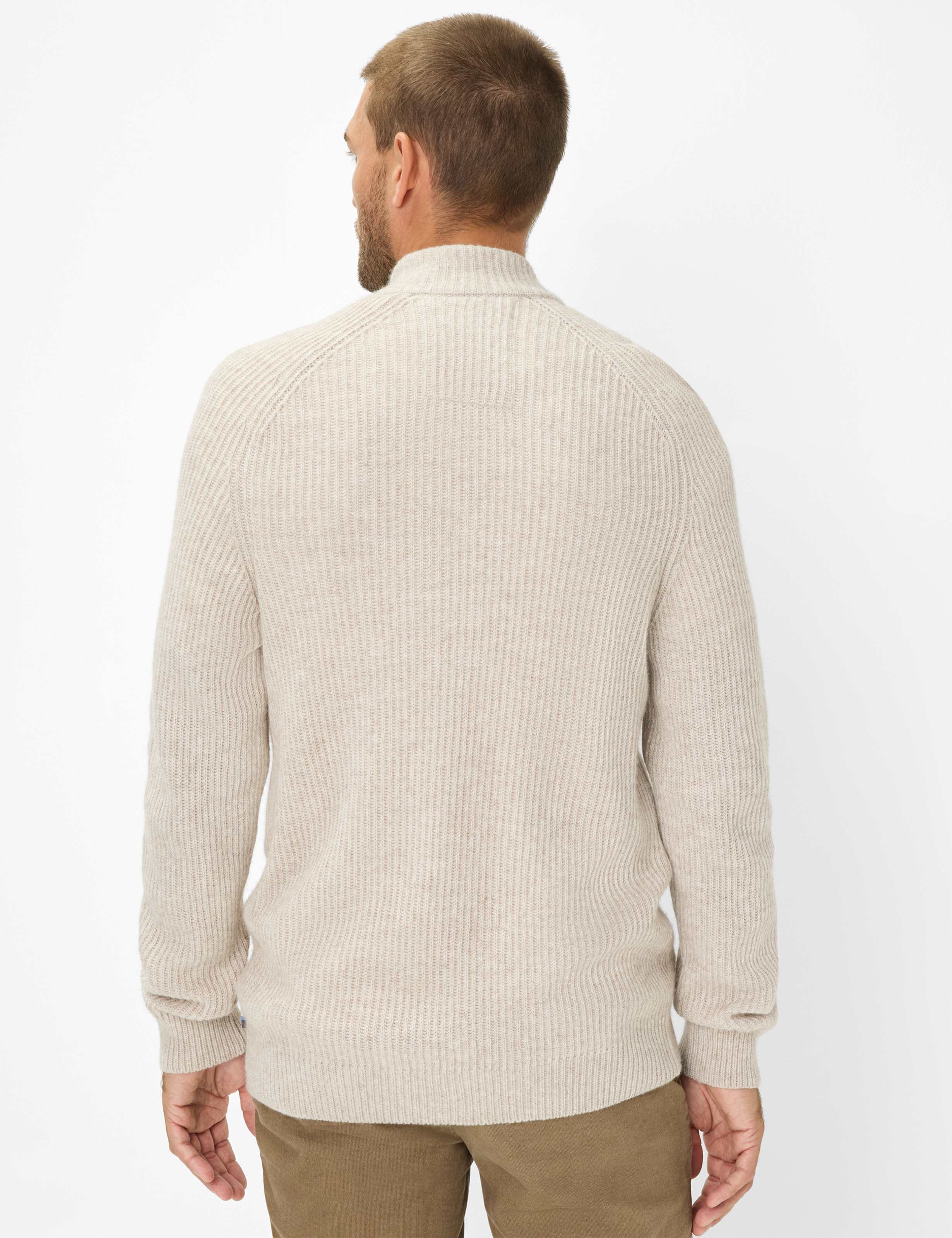 Thumbnail - Brax Herren Strickjacke Style JORIS, hellbeige, Gr. XXL