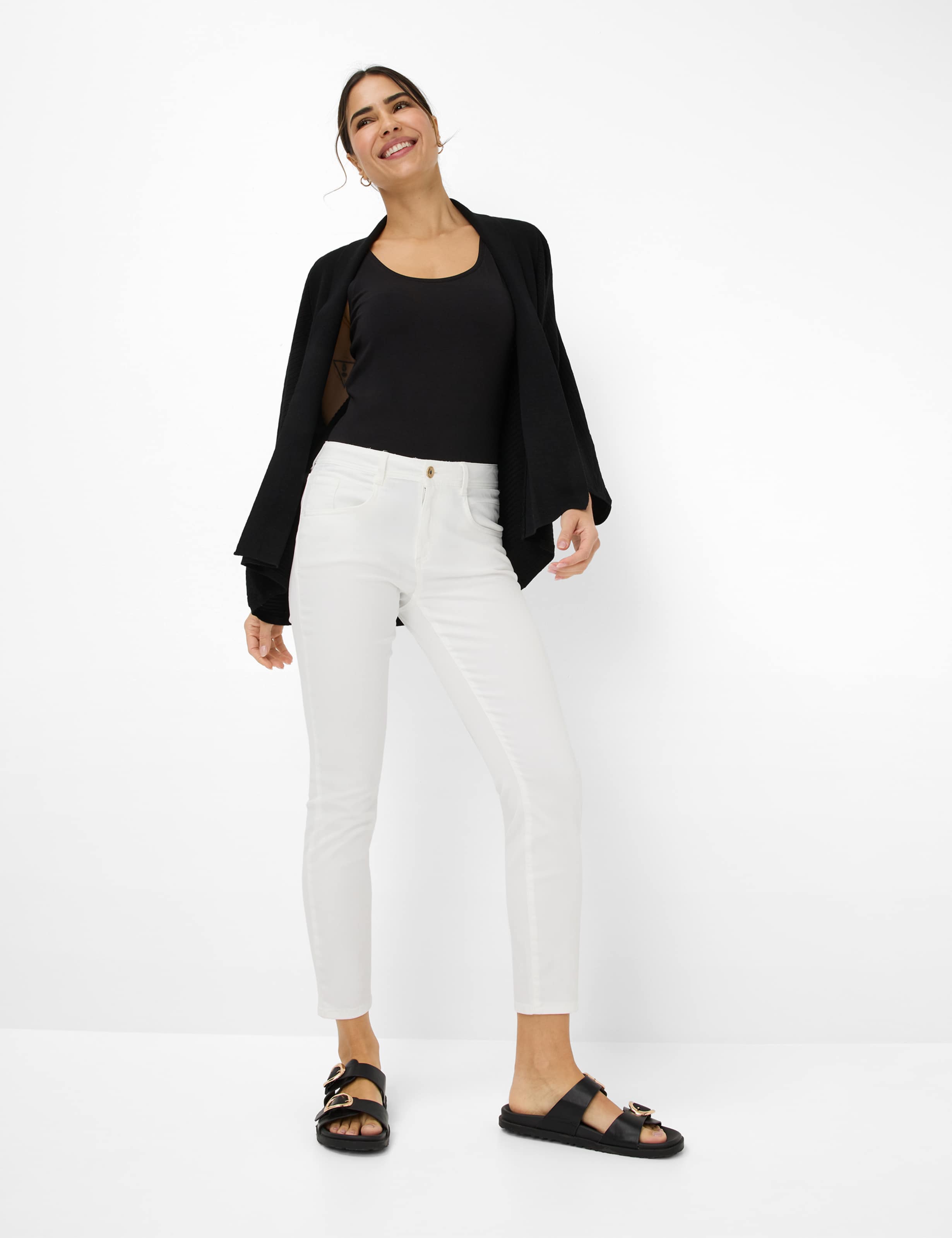 Women Style SHAKIRA S Denim White Slim Fit Model Outfit