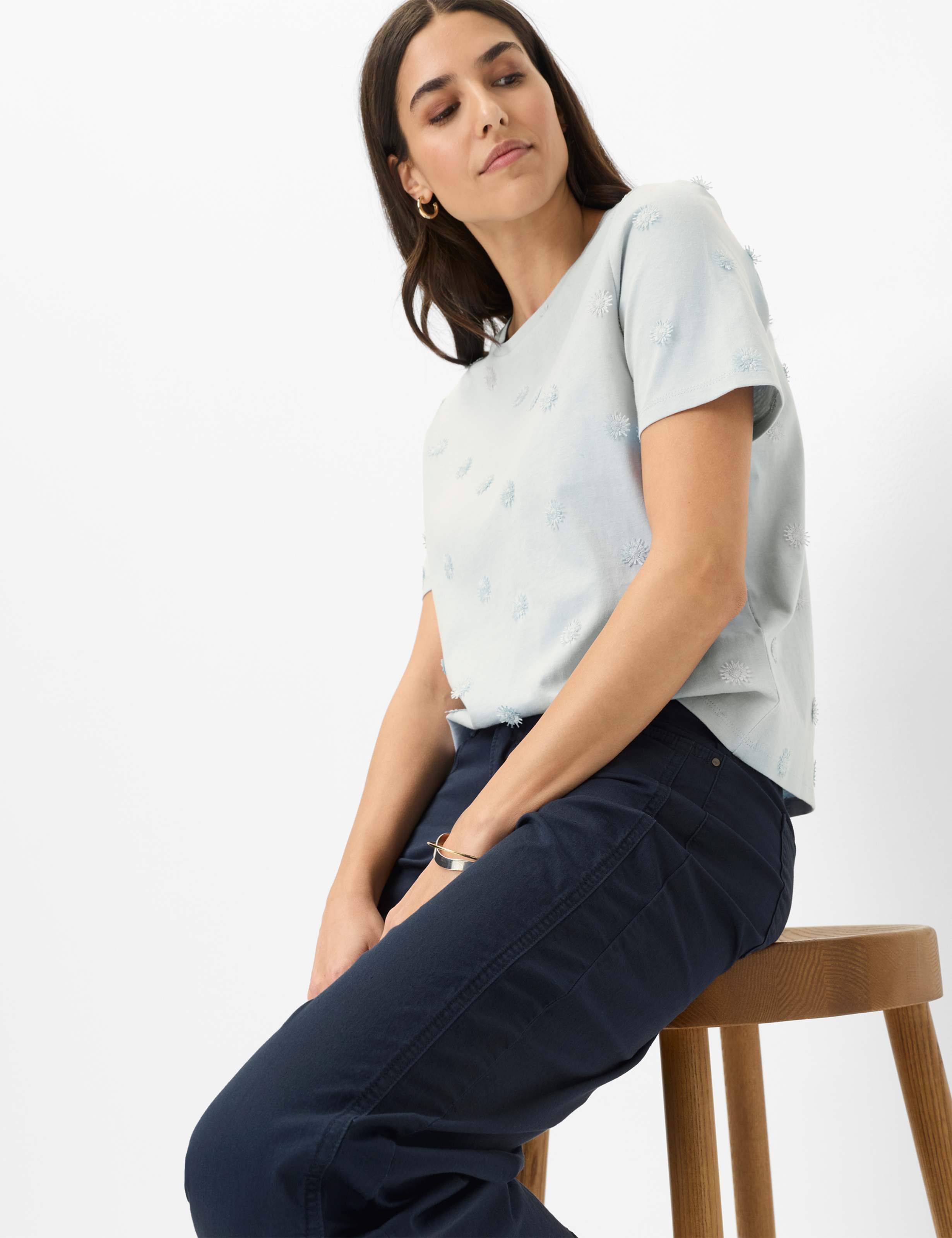 Femme Style MAINE S Bleu Foncé Wide Leg Détail 1