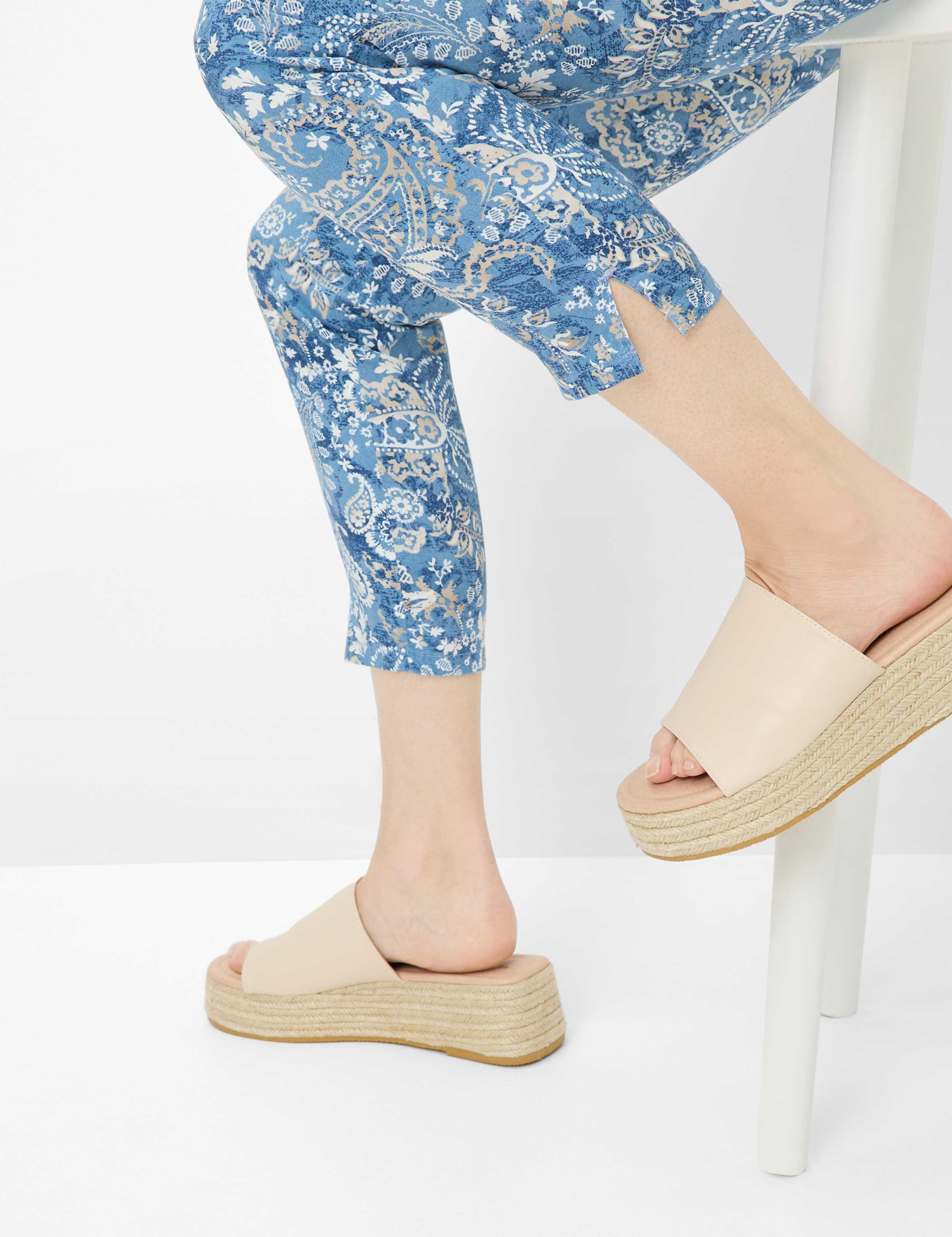 Femme Style LUCA 6/8 Bleu Super Slim Fit Détail 2