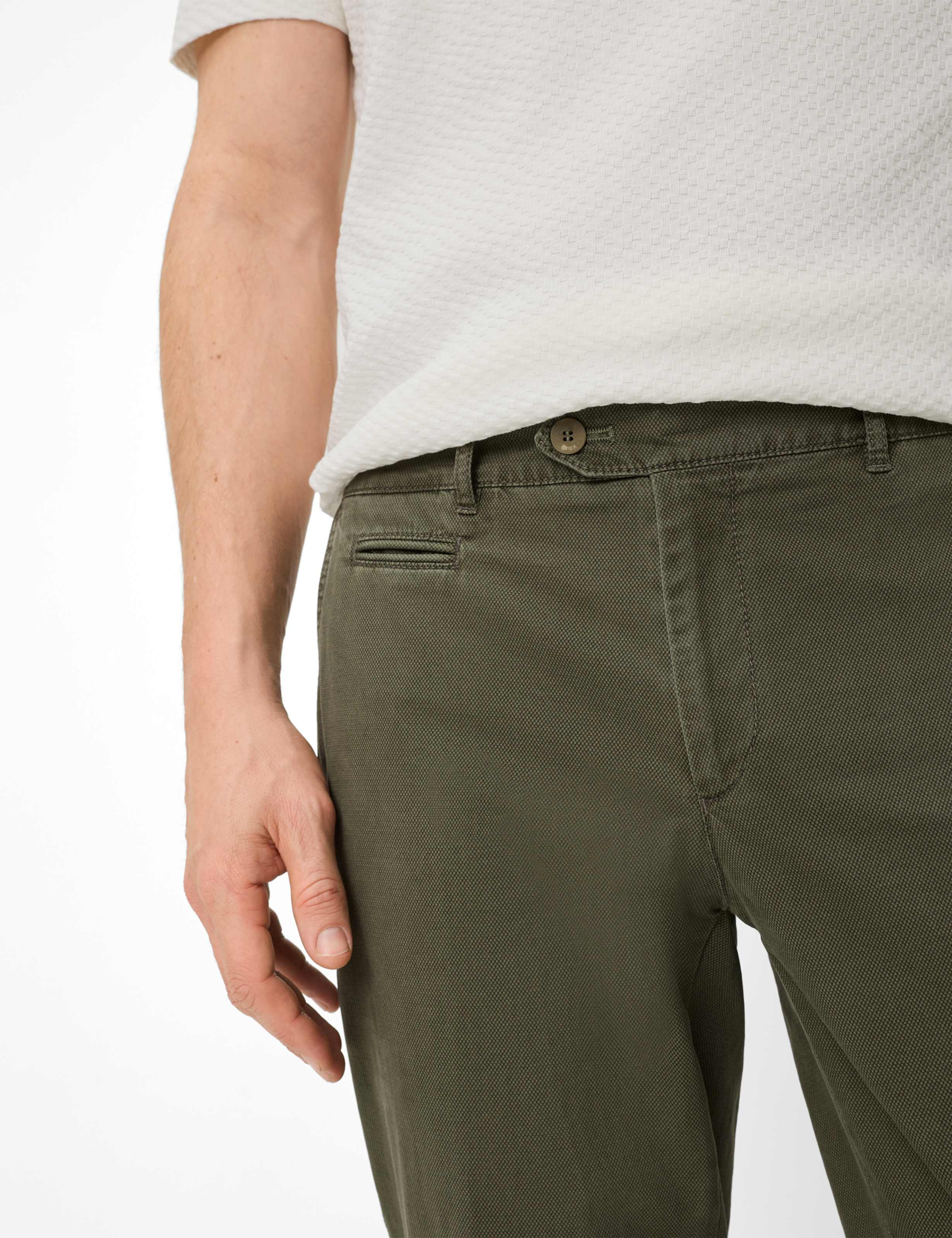 Homme Style EVEREST Vert - Olive Regular Fit Détail 2