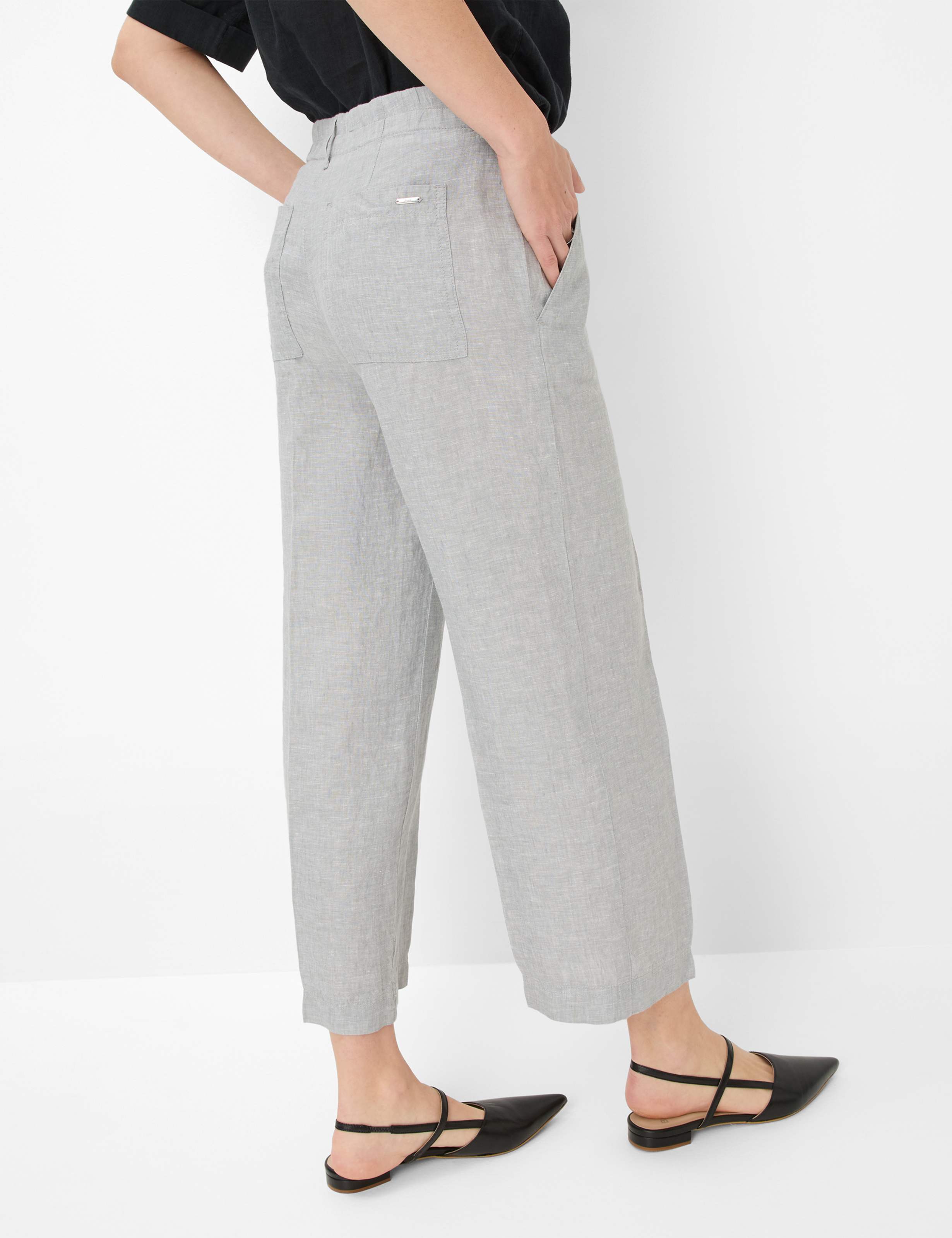 Women Style MAINE S Light Gray Wide Leg Model back