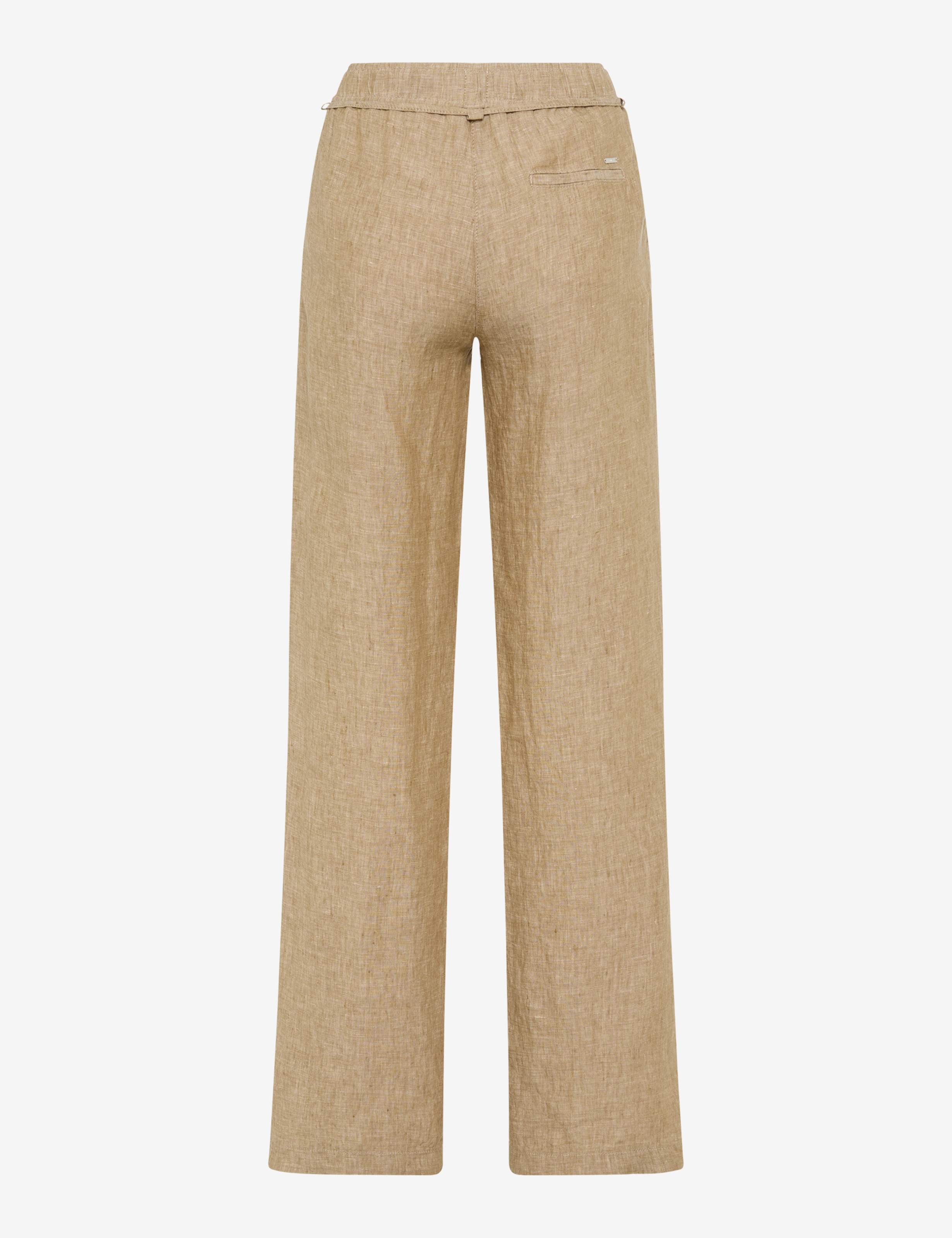 Women Style FARINA Beige Wide Leg Stand-alone rear view