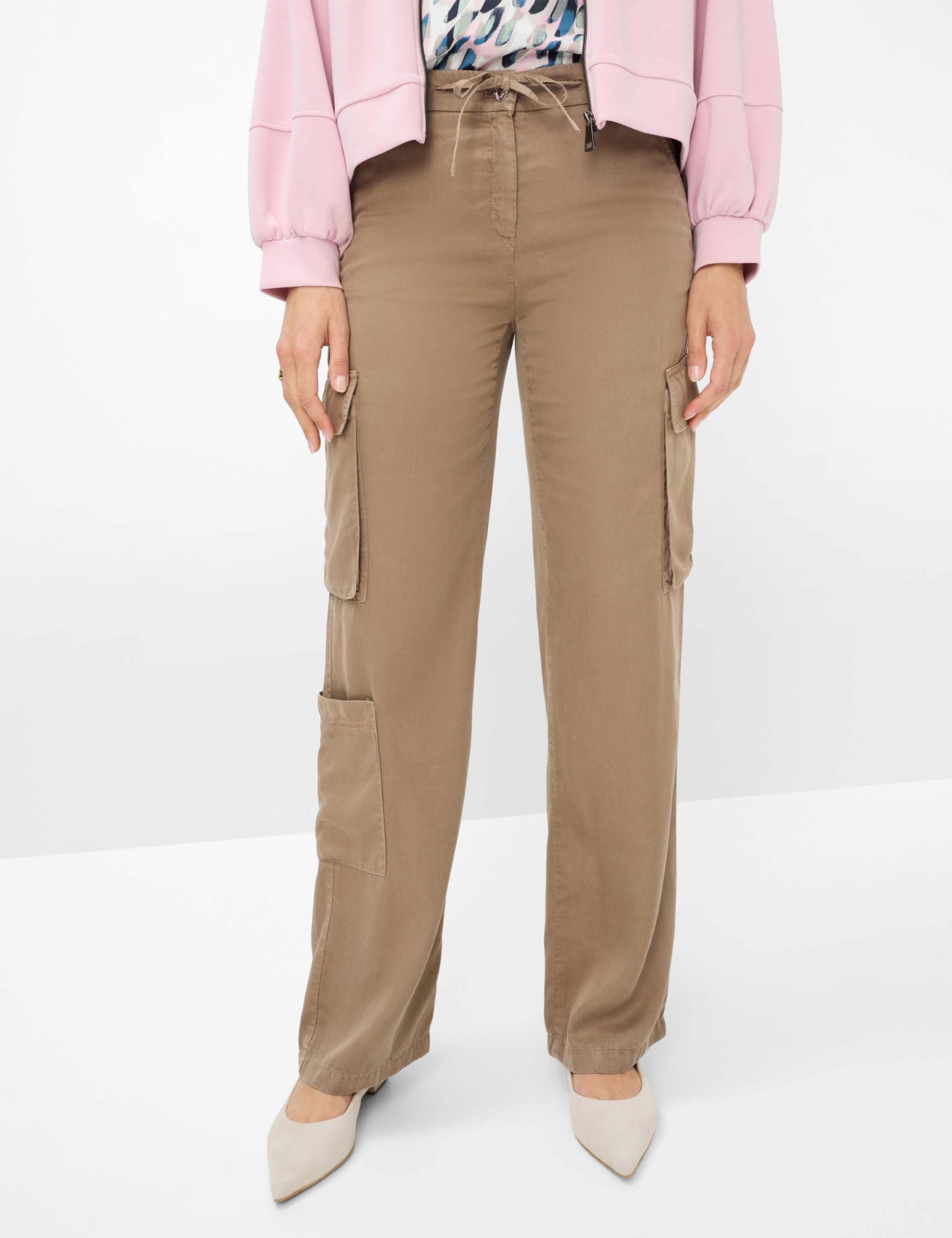 Thumbnail - Brax Damen Palazzohose Style MAINE TAUPE, hellbraun, Gr. 46