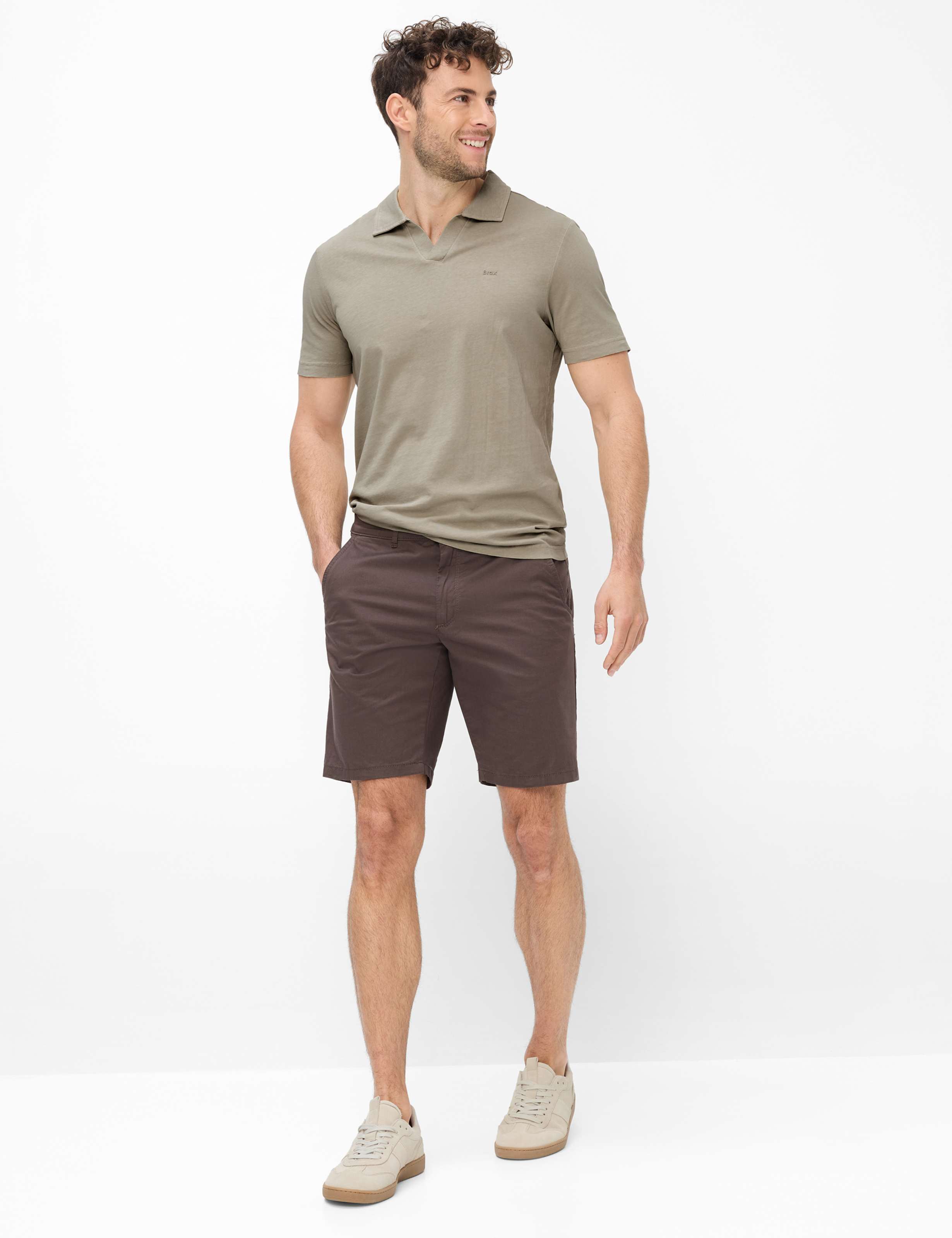 Herren Style BOZEN Dunkelbraun Regular Fit Model Outfit